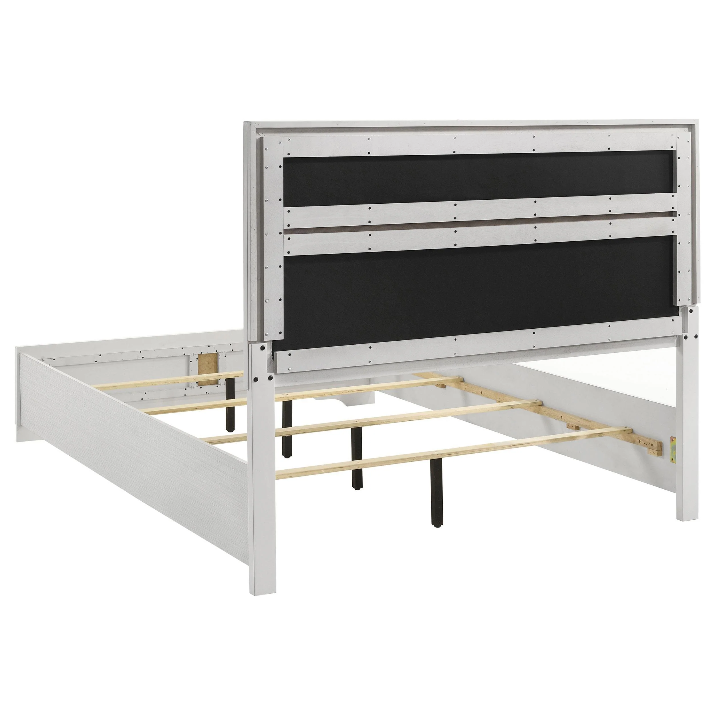 Miranda White 55-inch Upholstered Eastern King Panel Bed - Image 4