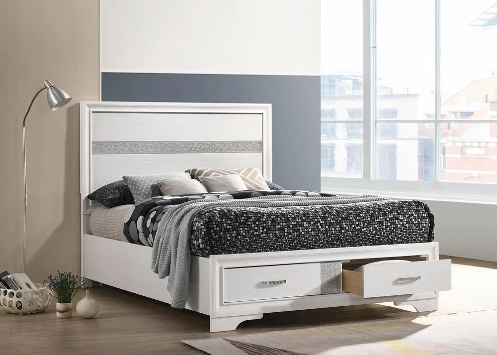 Miranda White Full Storage Bed