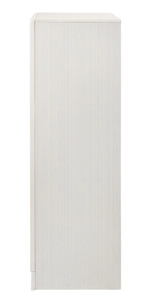 Miranda White/Rhinestone 5-Drawer Chest - Image 4