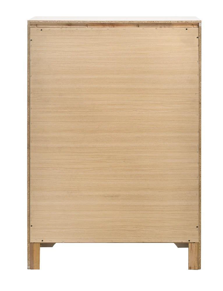 Miranda White/Rhinestone 5-Drawer Chest - Image 6