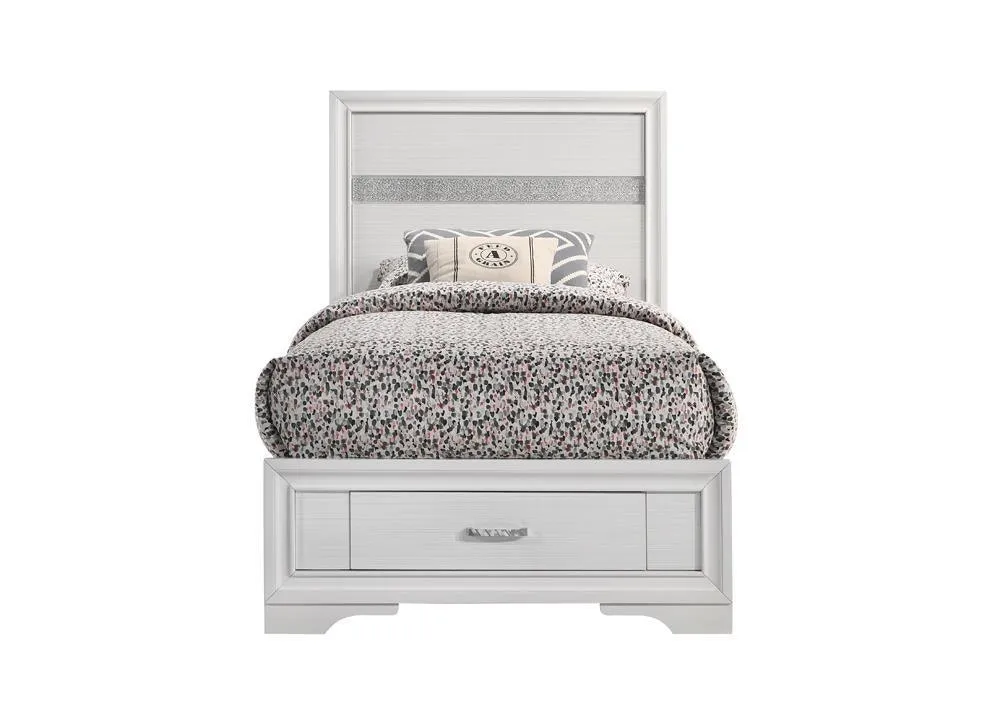 Miranda White Twin Storage Bed - Image 3