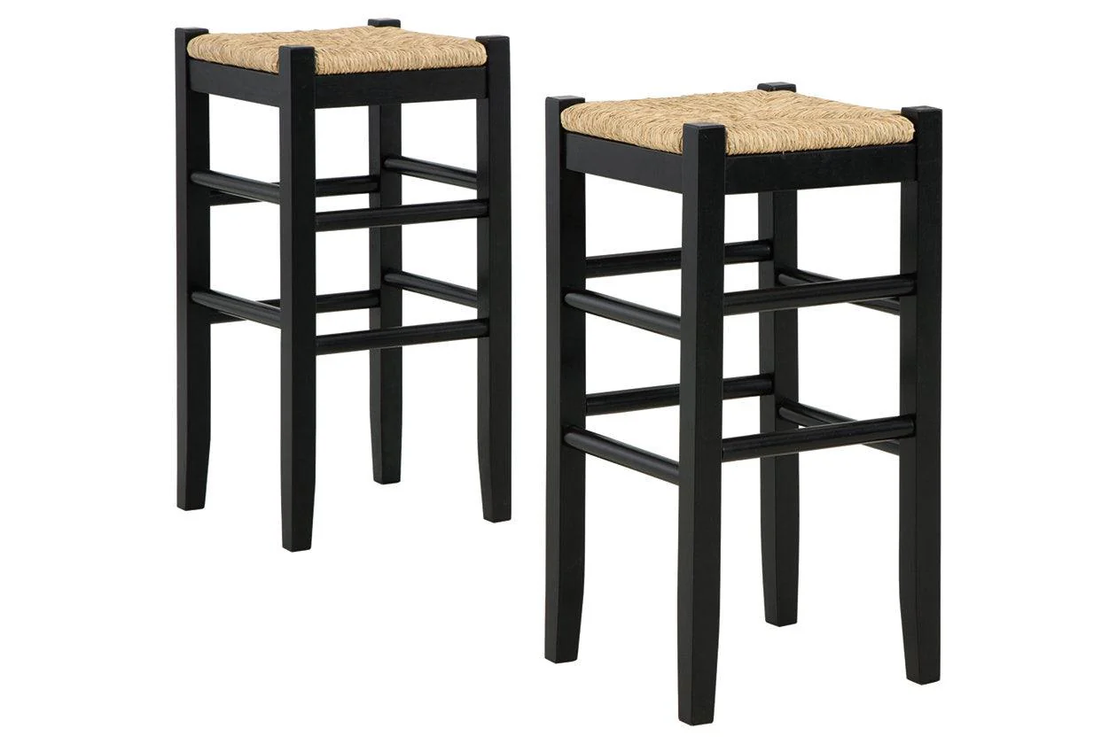 Mirimyn Black Bar Height Barstool, Set of 2 - Image 2
