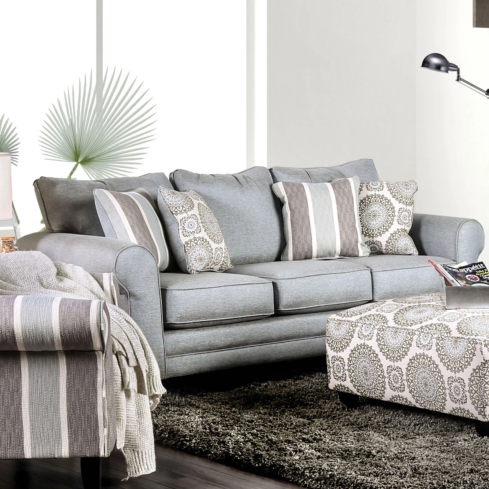 Misty Blue Gray Sofa & Loveseat - Image 2