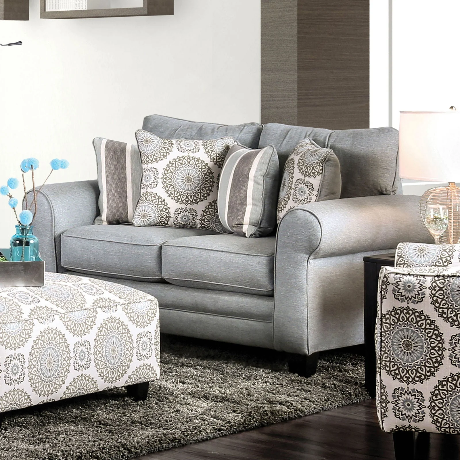 Misty Blue Gray Sofa & Loveseat - Image 3