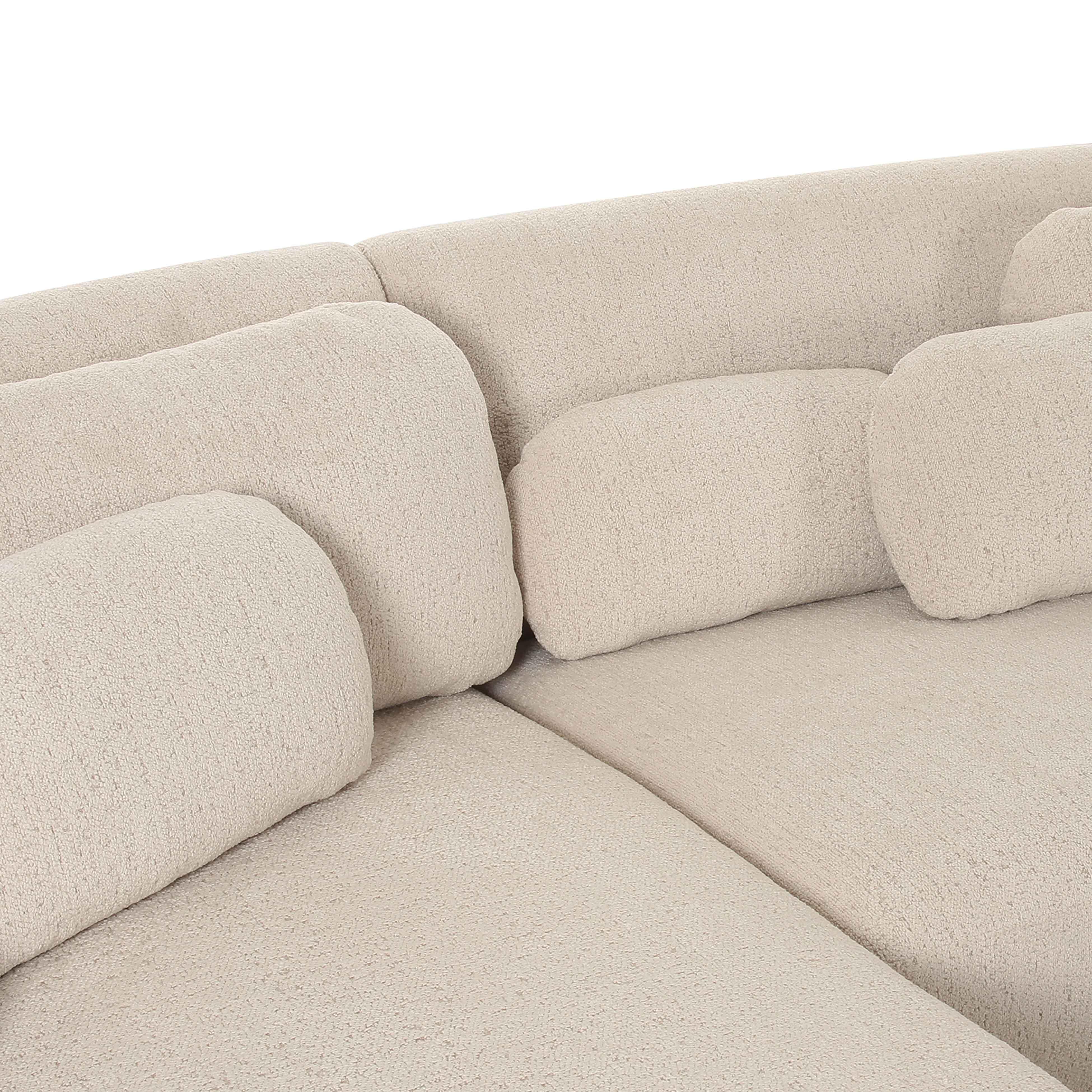 Misty Cream Boucle Sectional - Image 13
