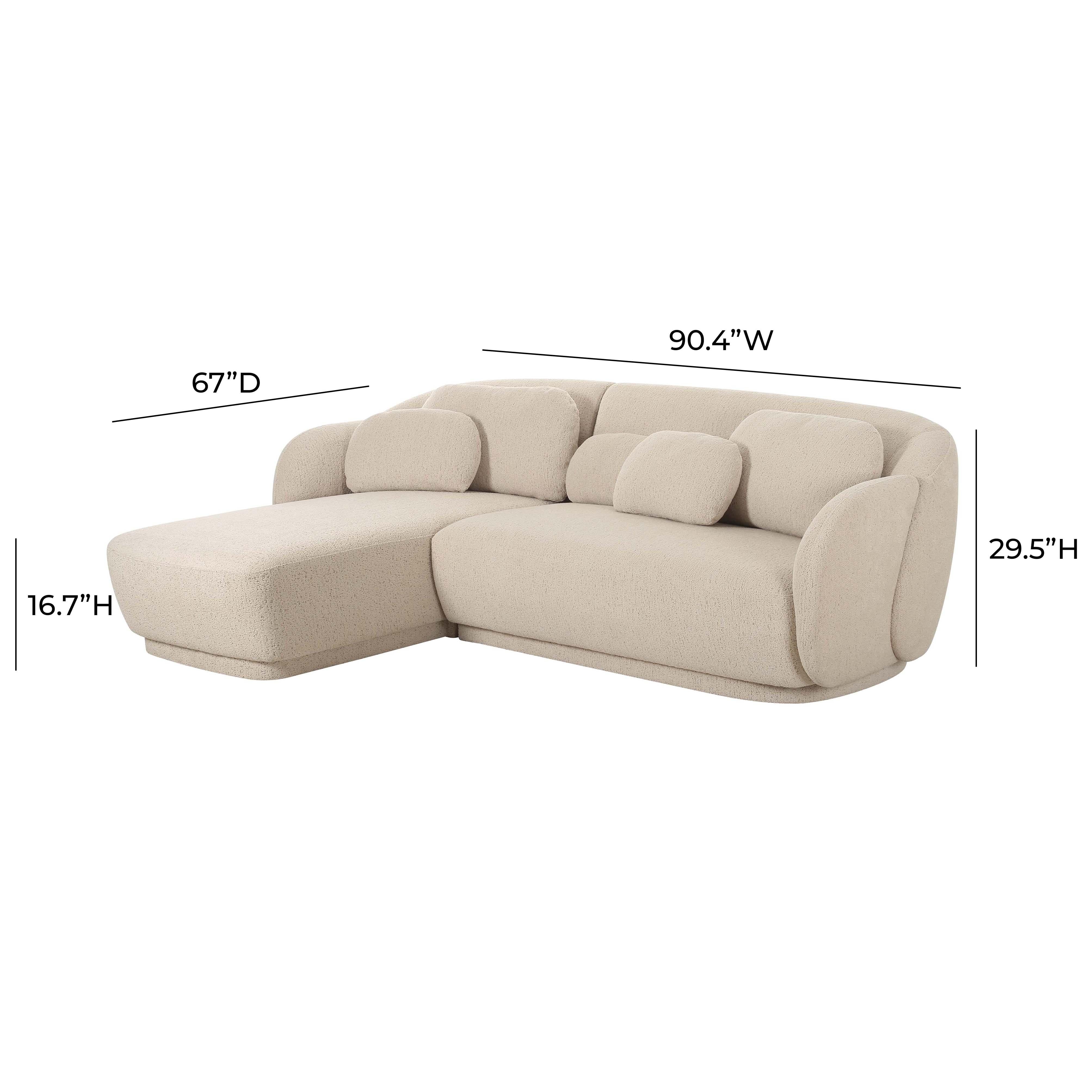 Misty Cream Boucle Sectional - Image 14