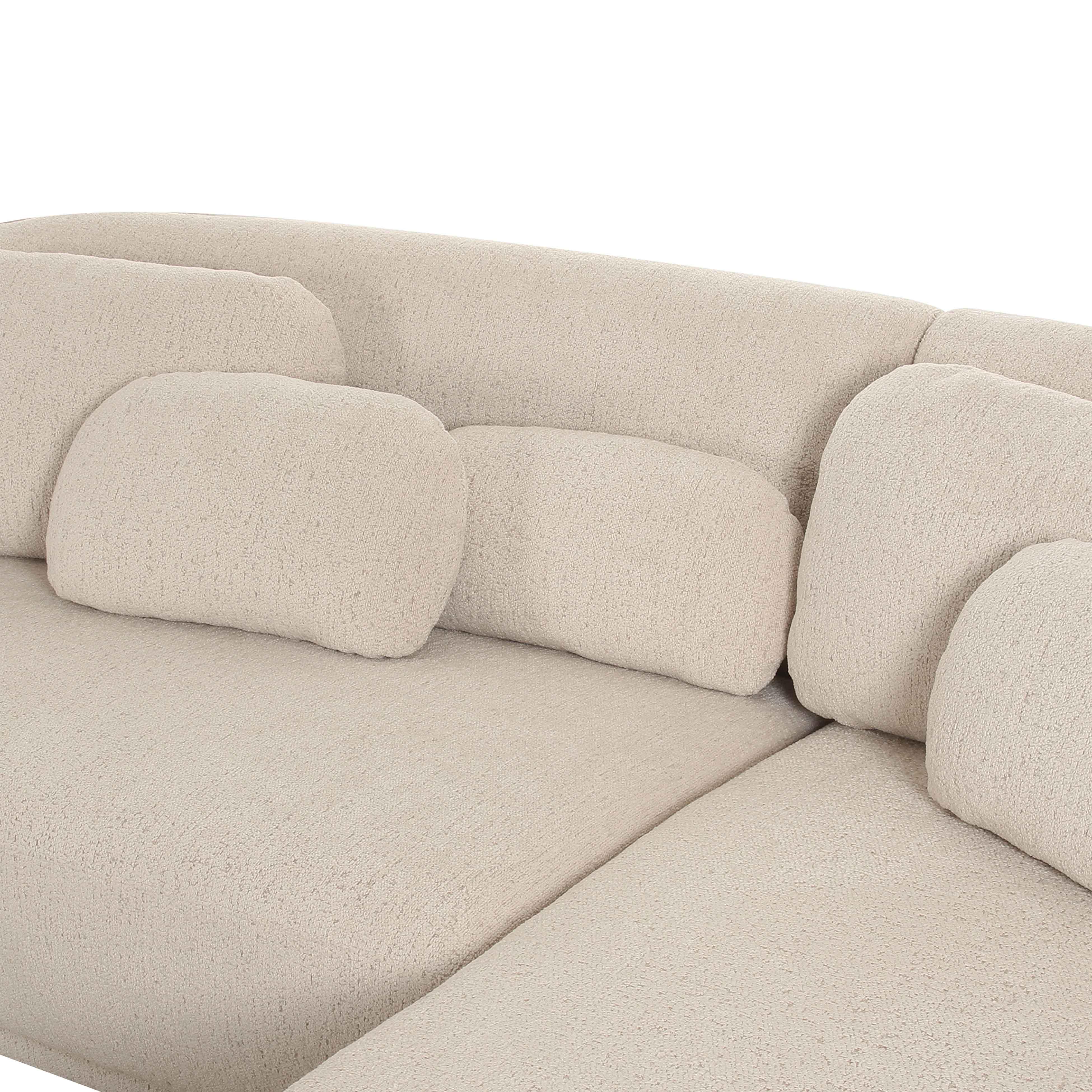 Misty Cream Boucle Sectional - Image 5