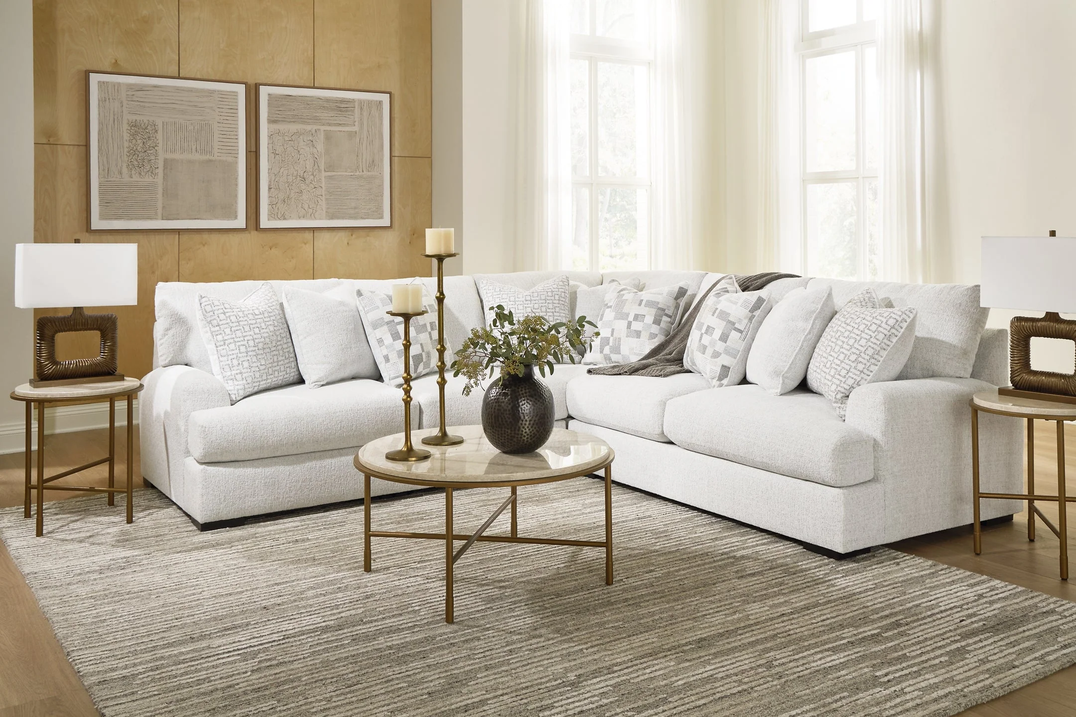 Misty-Lakes Chalk 3-Piece Sectional - Image 3