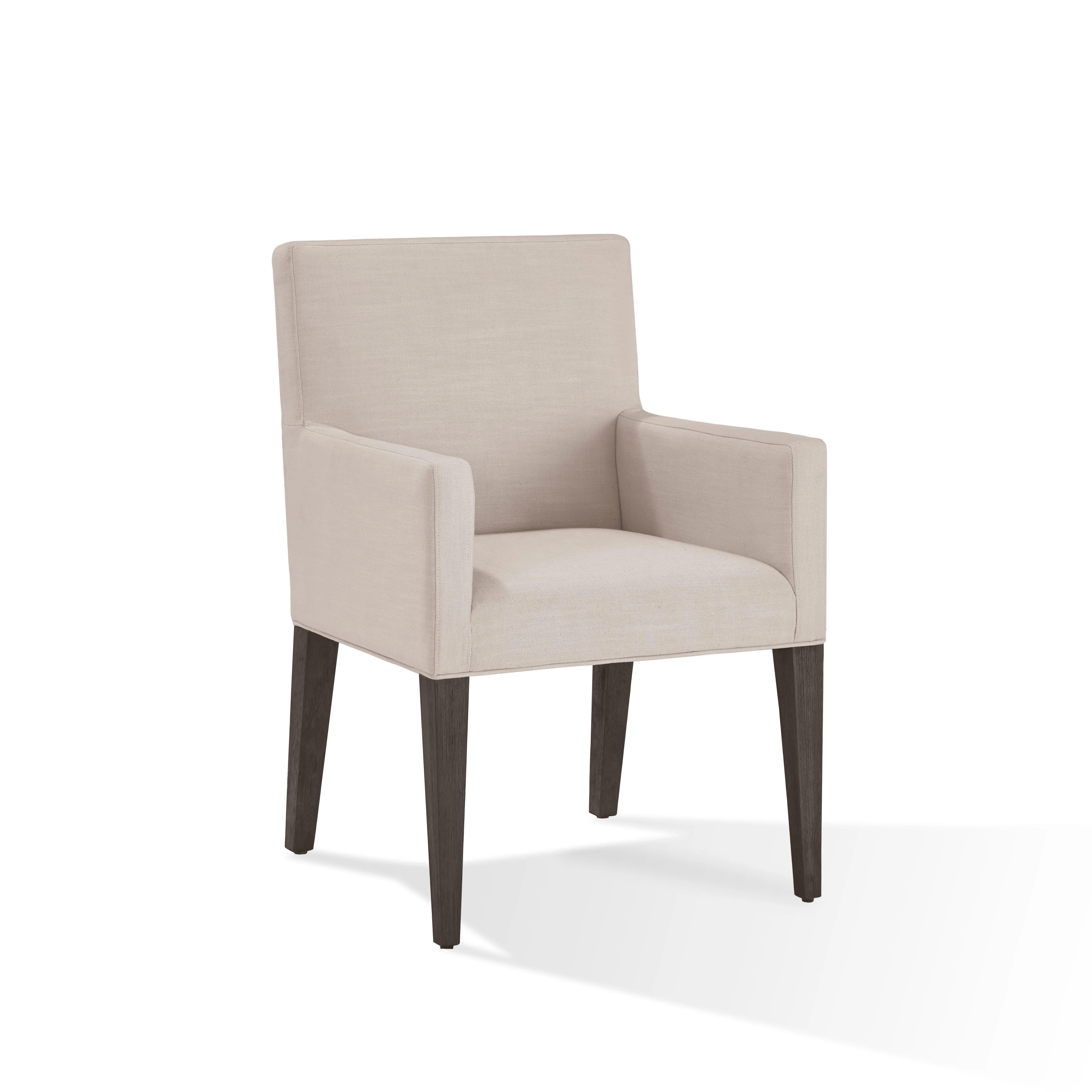 Modesto Upholstered Arm Chair in Abalone Linen and French Roast (Set of 2) - Image 4
