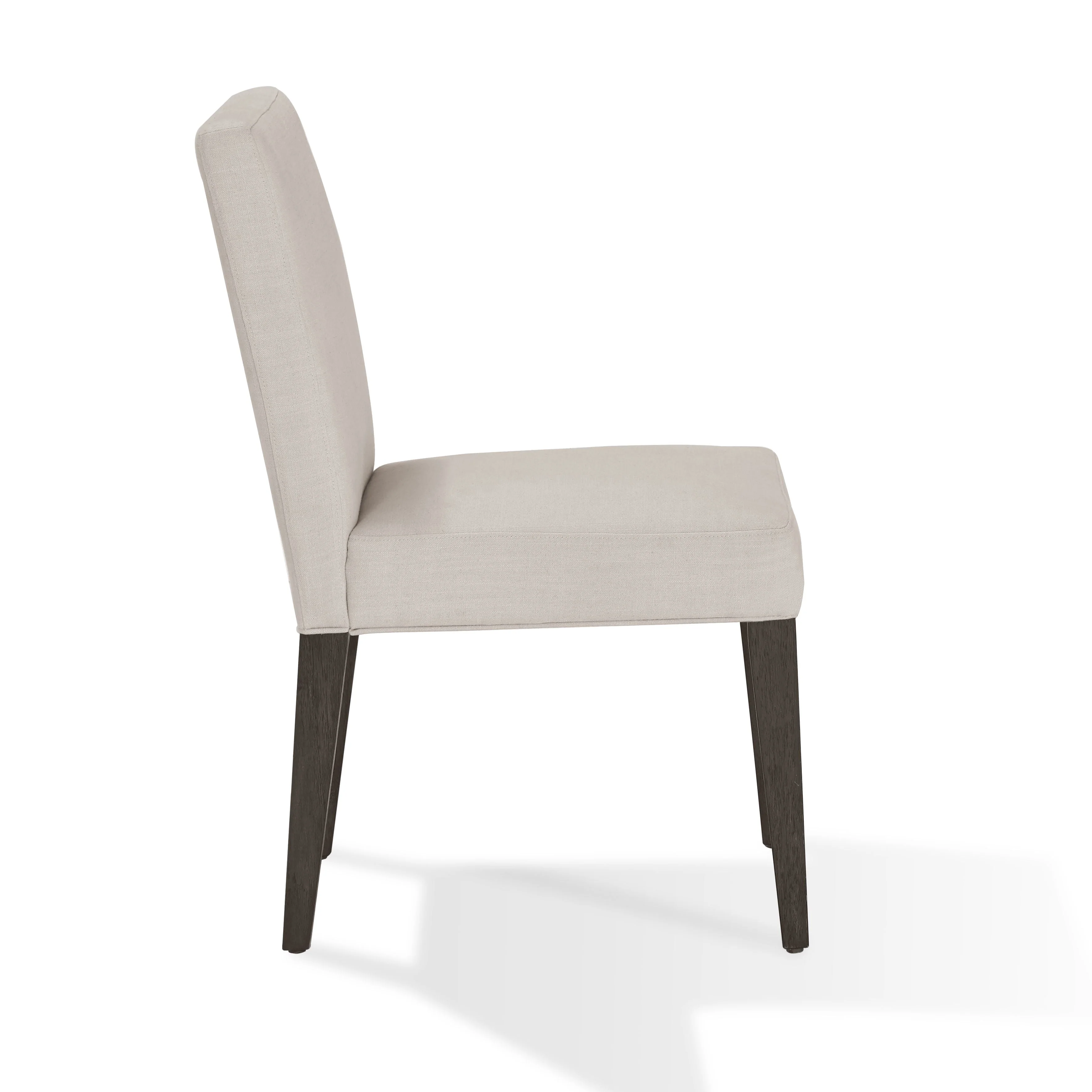 Modesto Upholstered Side Chair in Abalone Linen and French Roast (Set of 2) - Image 6