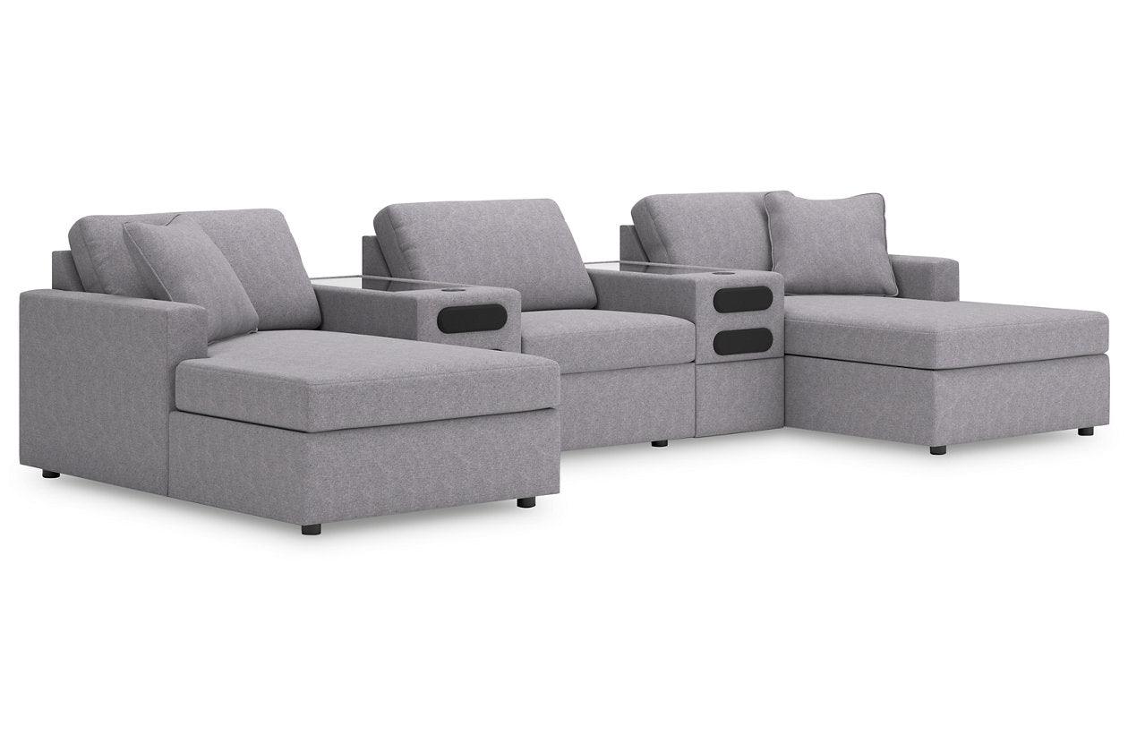 Modmax Granite 5-Piece Performance Fabric Chaise Sectional