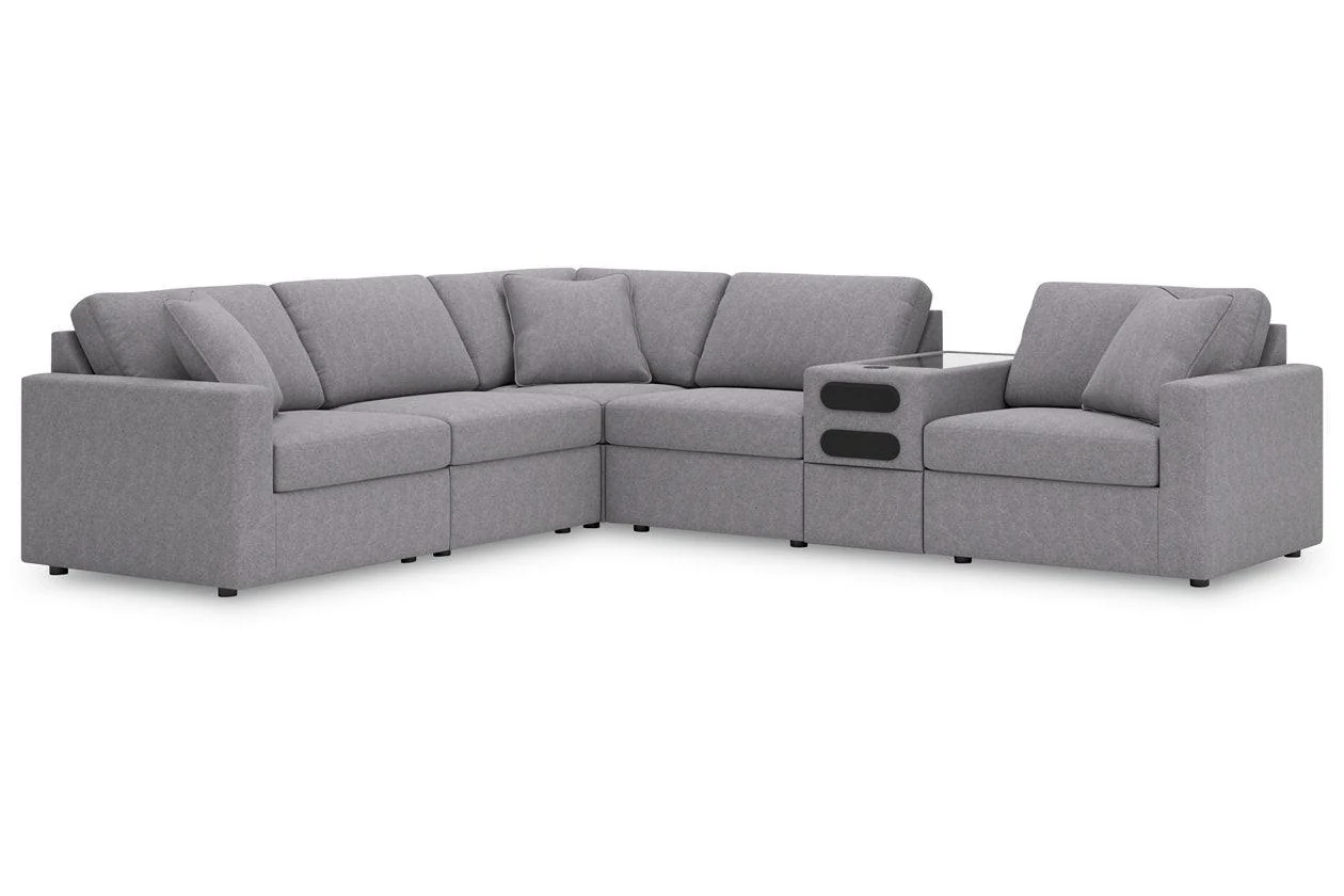 Modmax Granite 6-Piece Performance Fabric Sectional