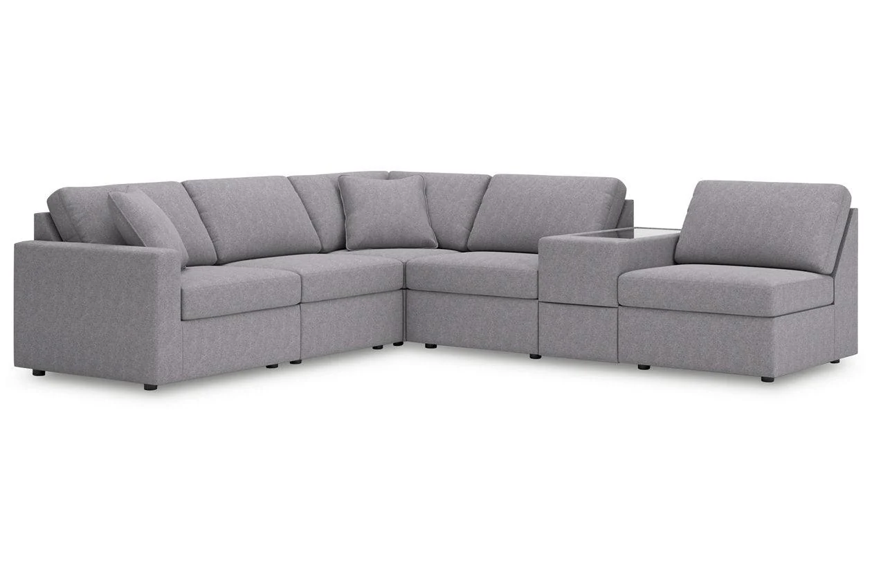 Modmax Granite 6-Piece Performance Fabric Sectional