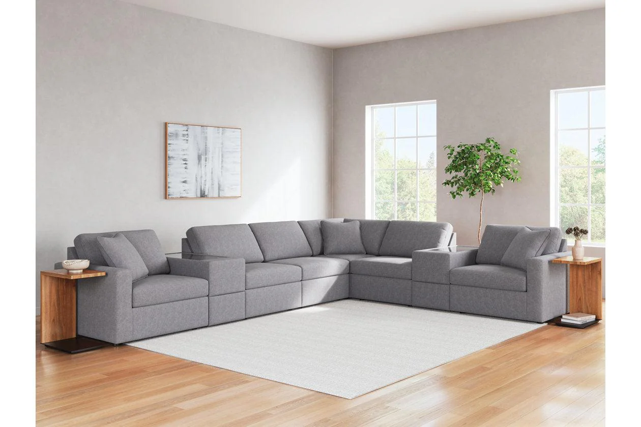 Modmax Granite 8-Piece Performance Fabric Sectional
