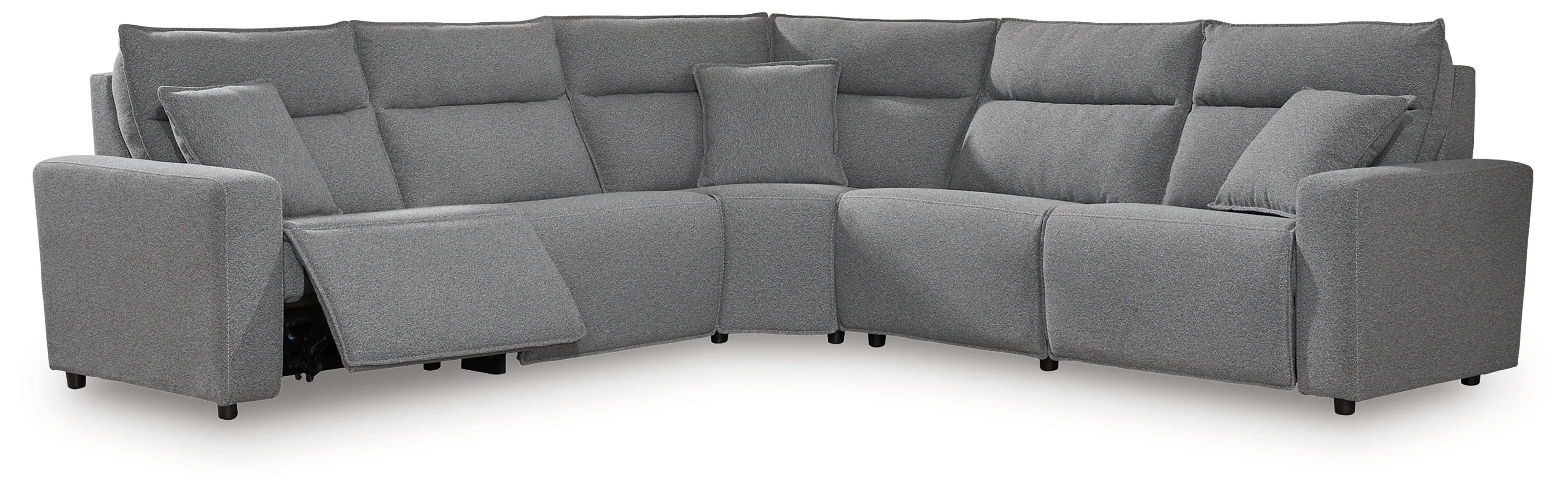 Modmax II Salt and Pepper 5-Piece Power Reclining Sectional - Image 2