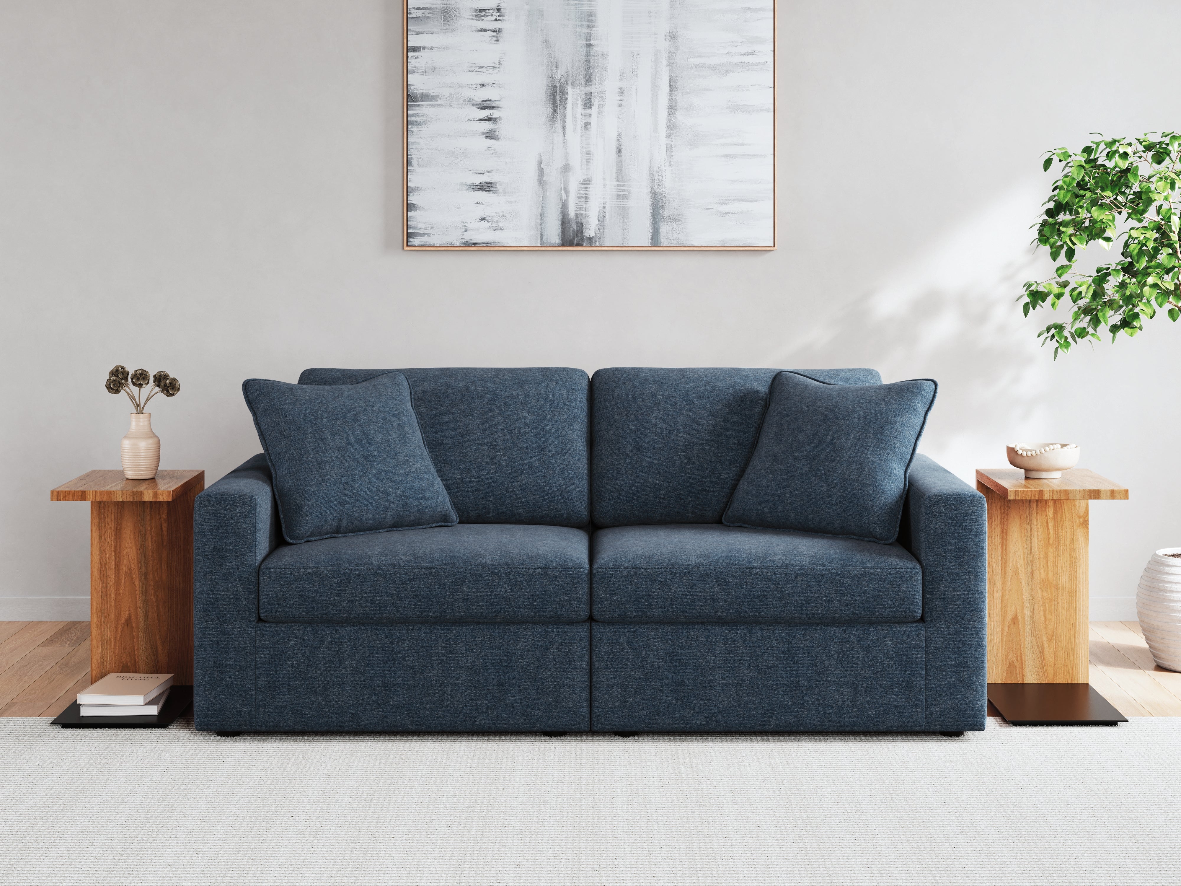 Modmax Ink Sofa and Loveseat with Storage Console - Image 5