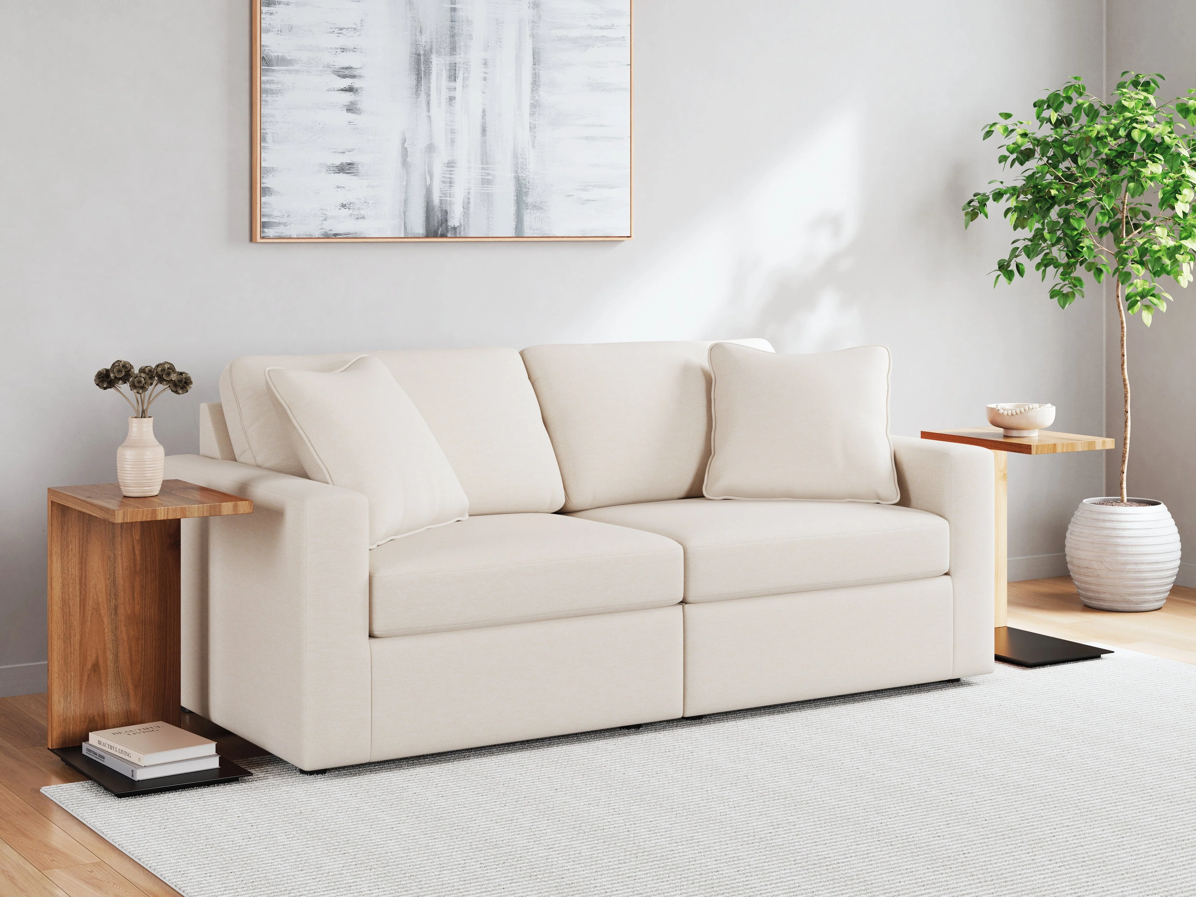 Modmax Oyster Sofa and Loveseat - Image 10