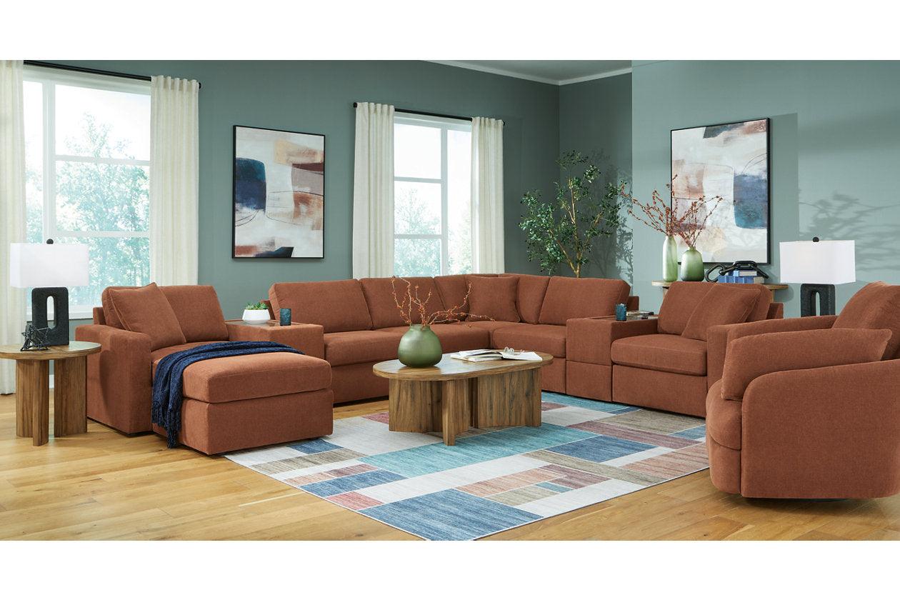 Modmax Spice 6-Piece Sectional and Swivel Glider Recliner - Image 26