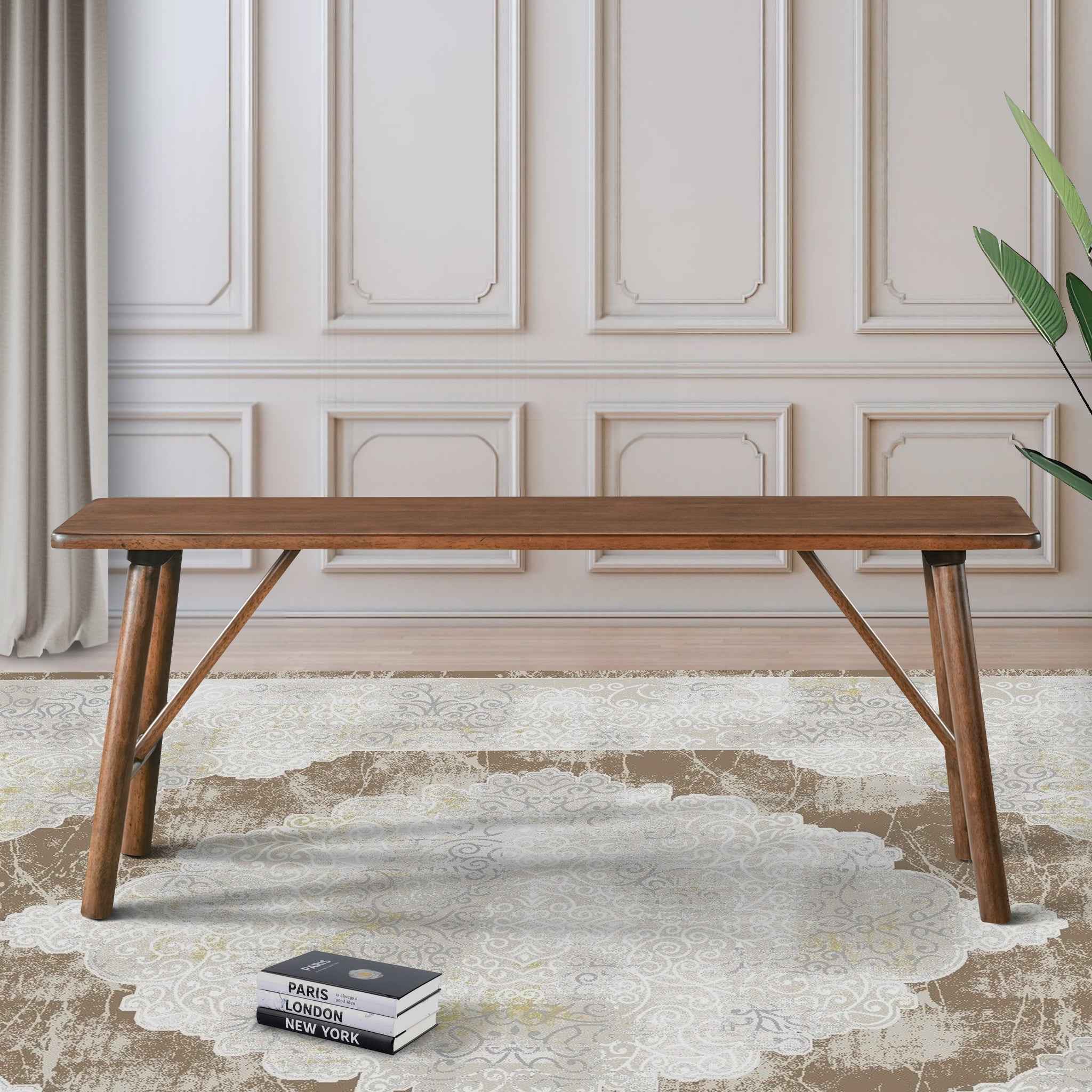 Molly Walnut Solid Wood Bench - Image 4