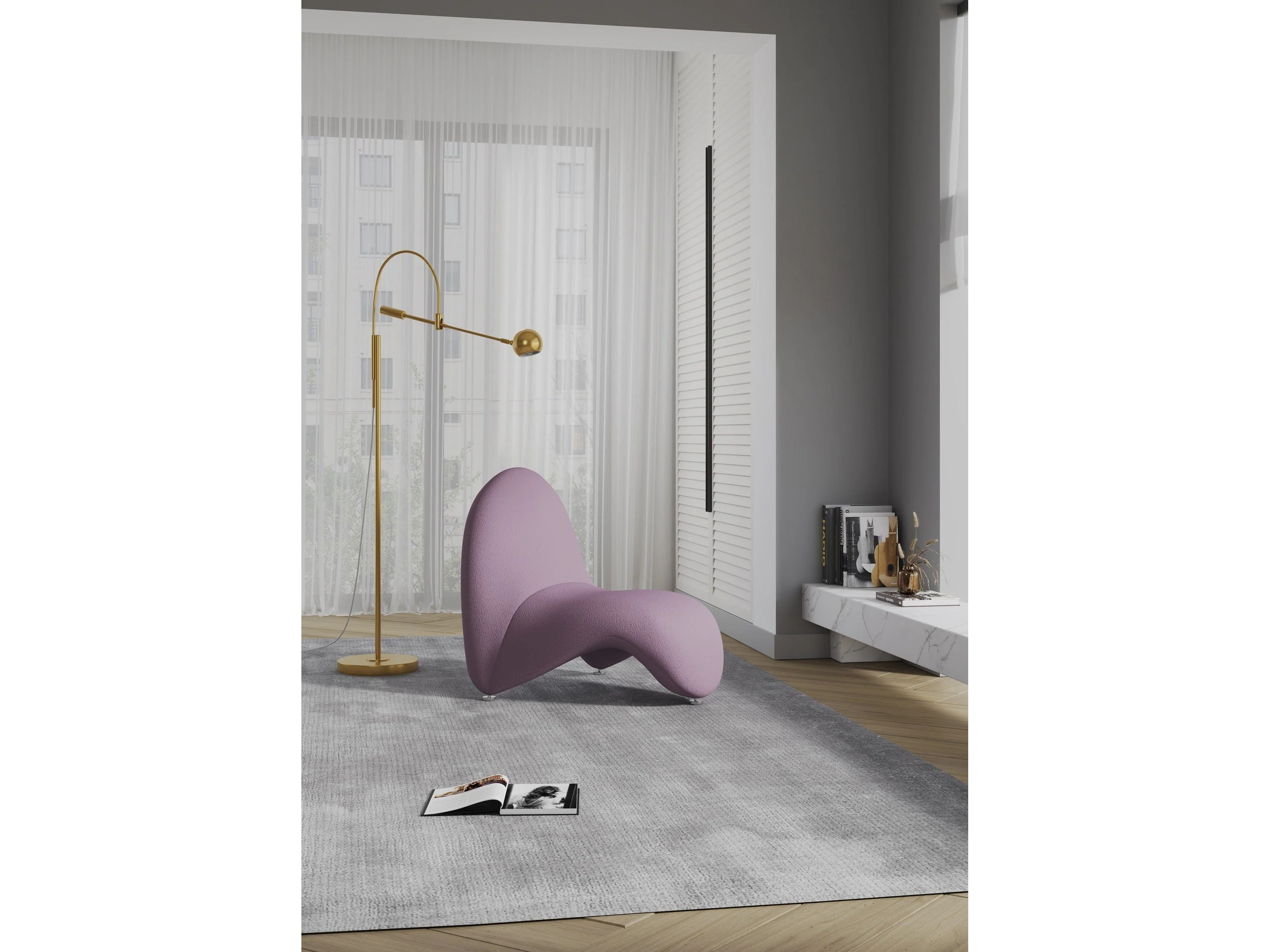 MoMa Accent Chair in Purple (set of 2)