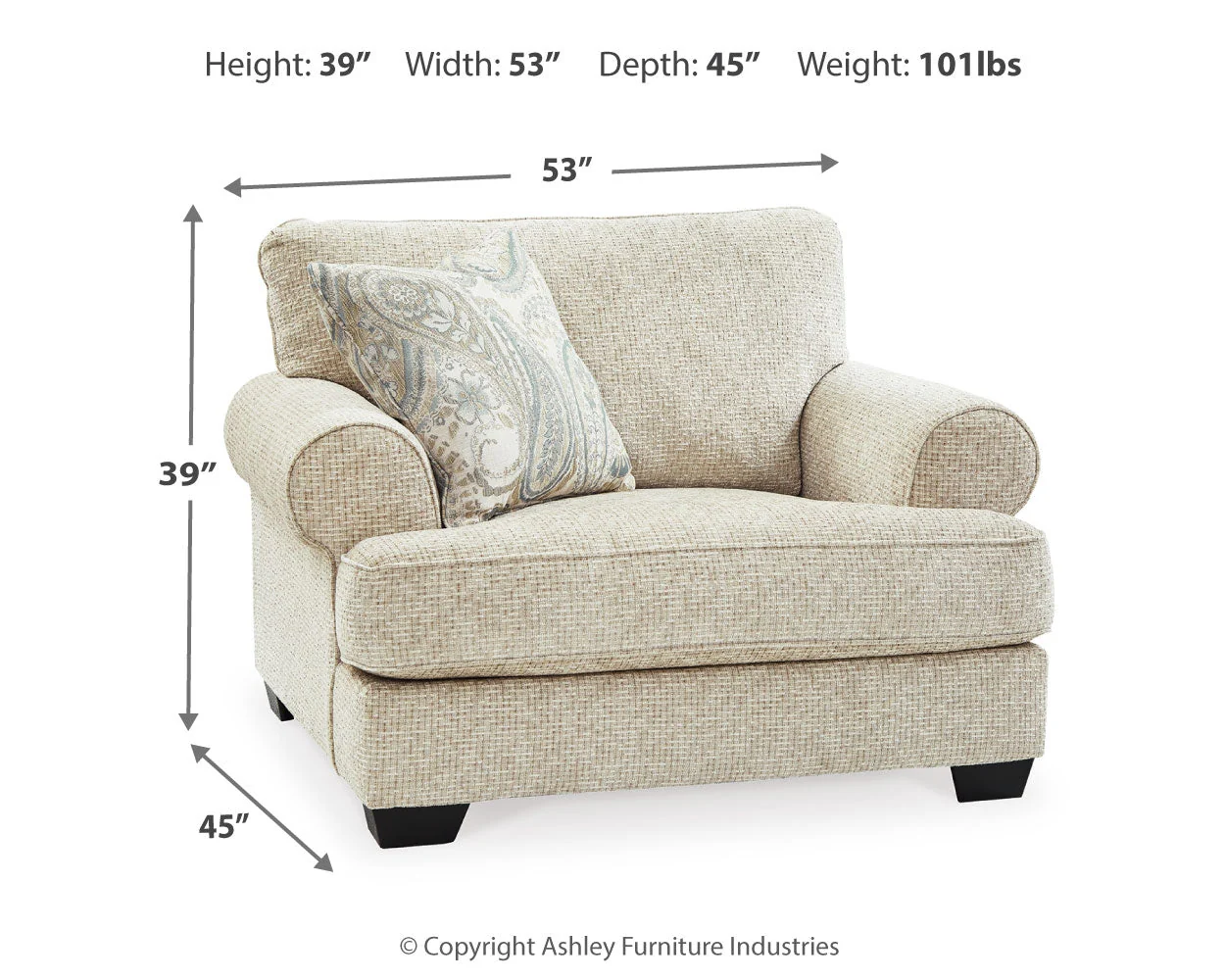 Monaghan Sandstone Chair and Ottoman - Image 5