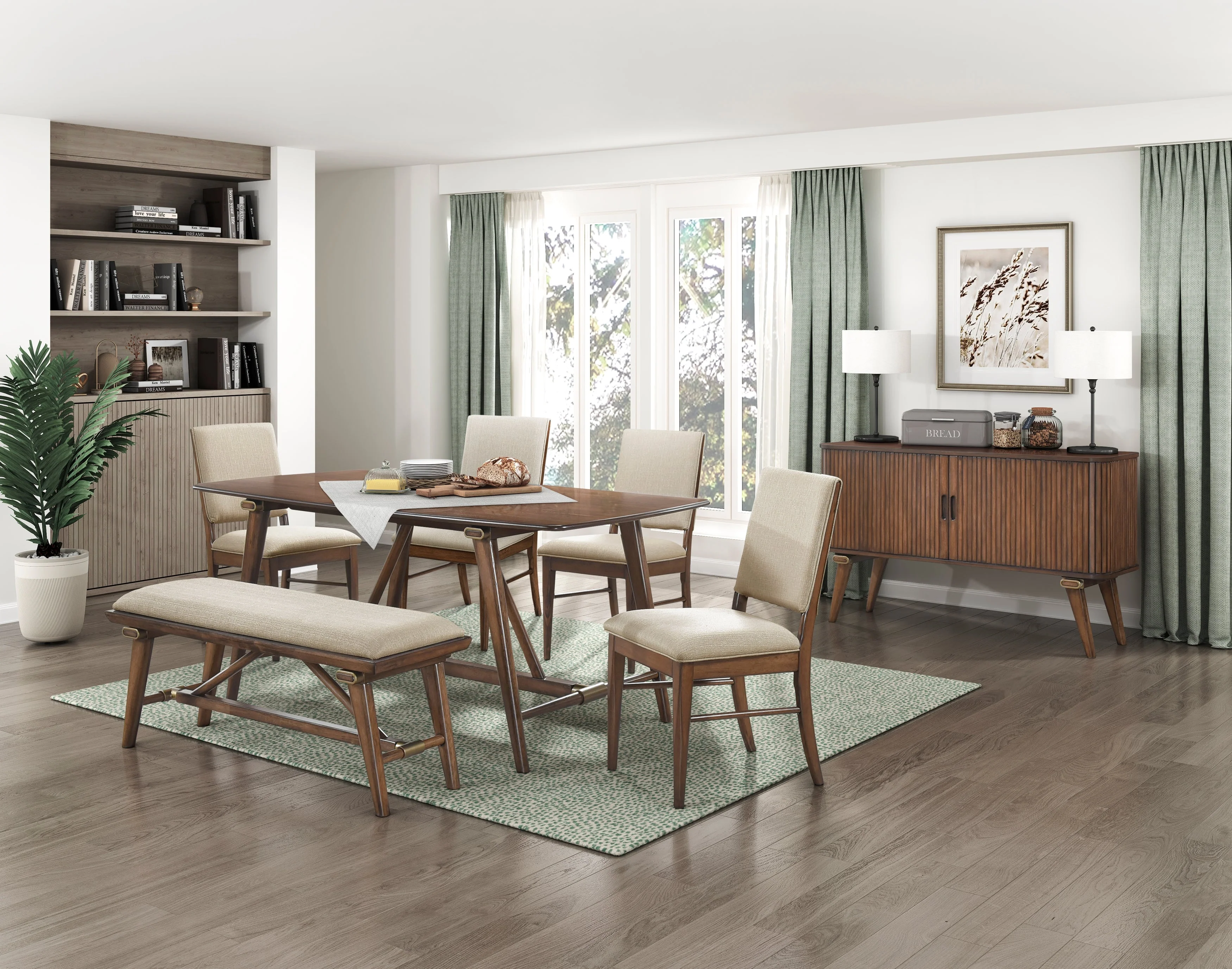 Monroe Walnut Dining Table - Image 4