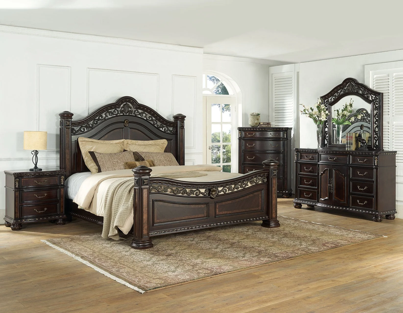 Monte Carlo Cocoa Brown Dresser with Mirror - Image 3