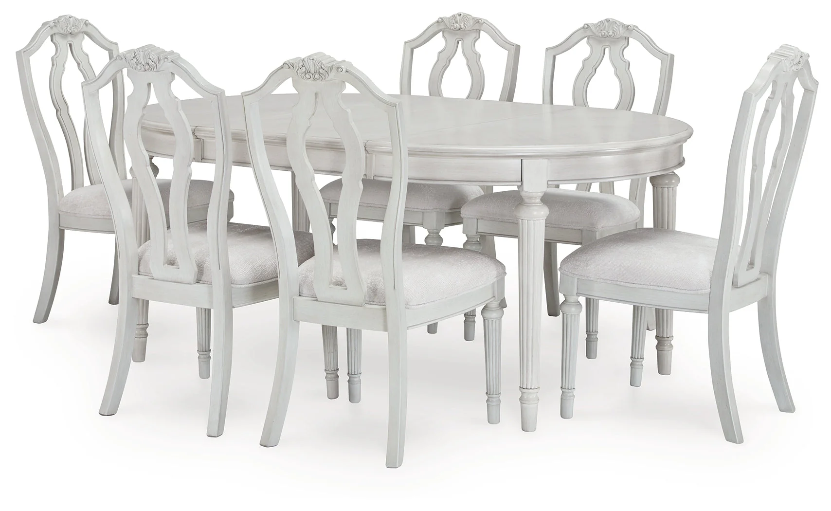 Montelaine Antiqued White Extendable Dining Room Set