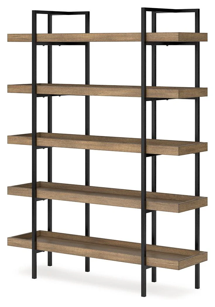 Montia Light Brown 76" Bookcase - Image 3
