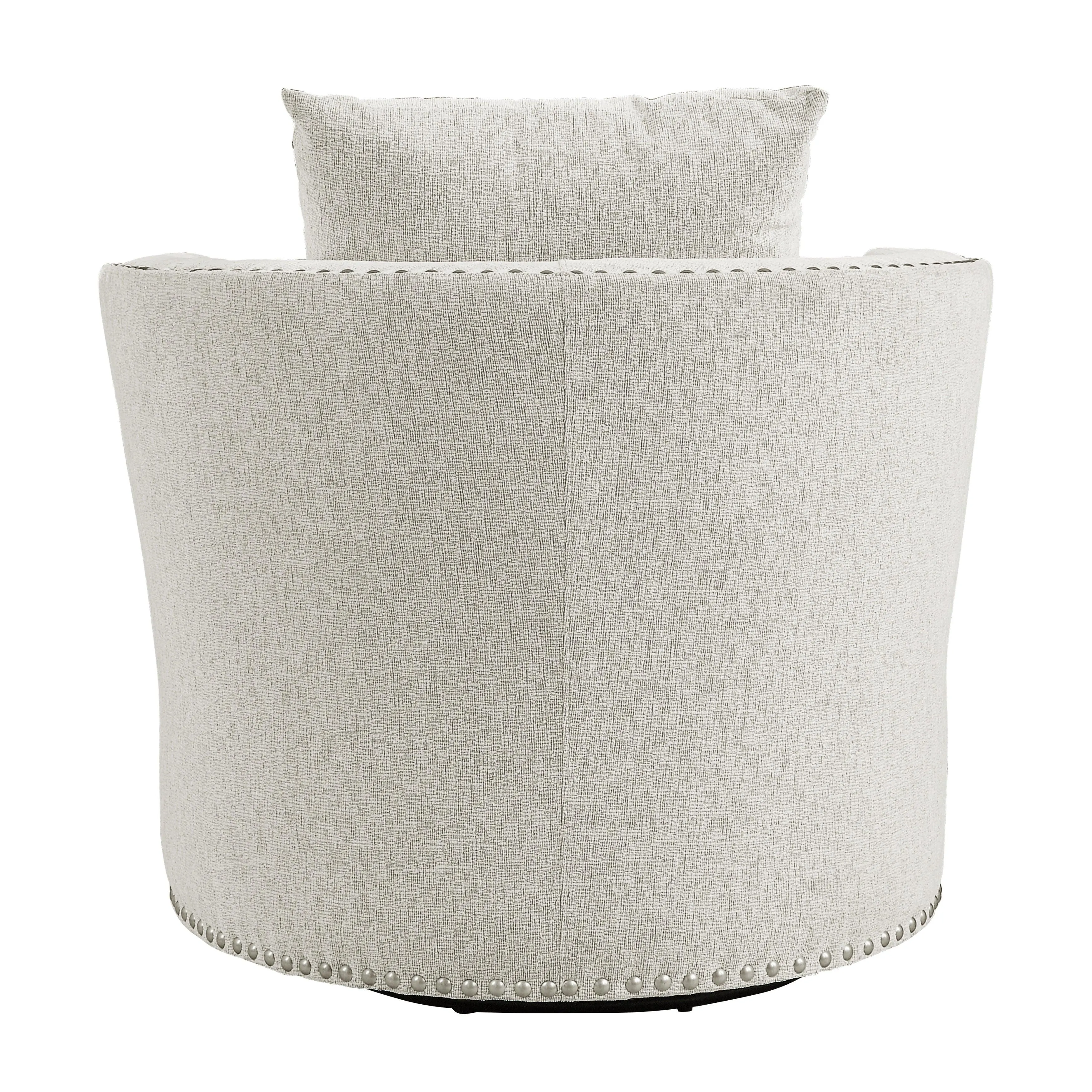 Morelia Beige Swivel Chair - Image 4