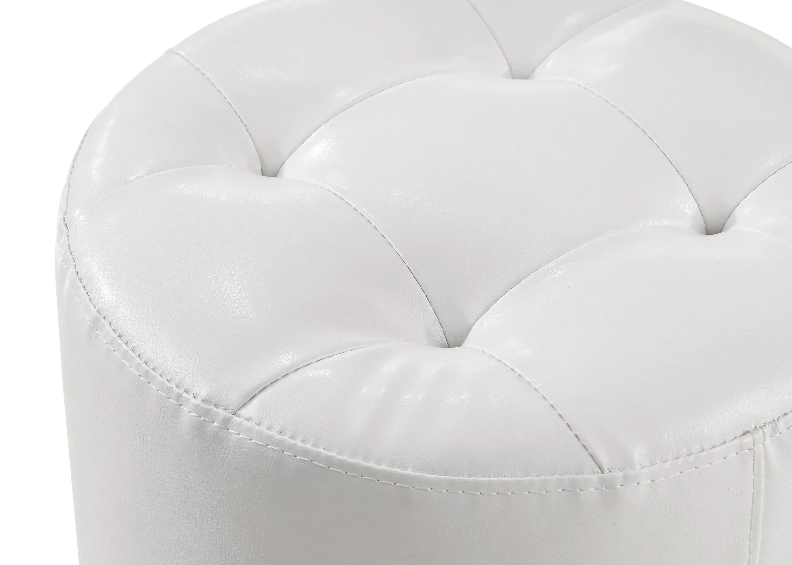 Morgan White Round Swivel Stool - Image 3