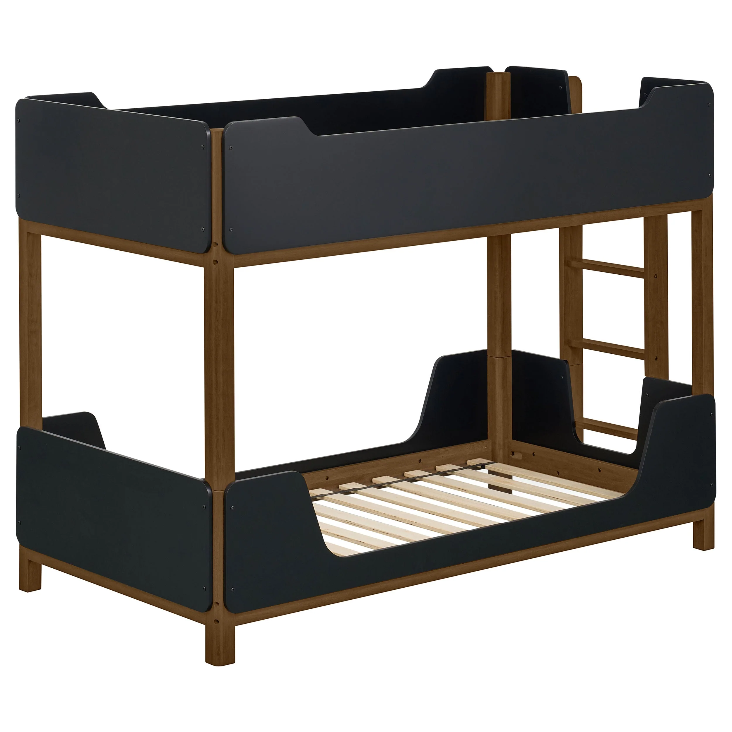 Morris Black/Walnut Twin Over Twin Wood Bunk Bed - Image 5