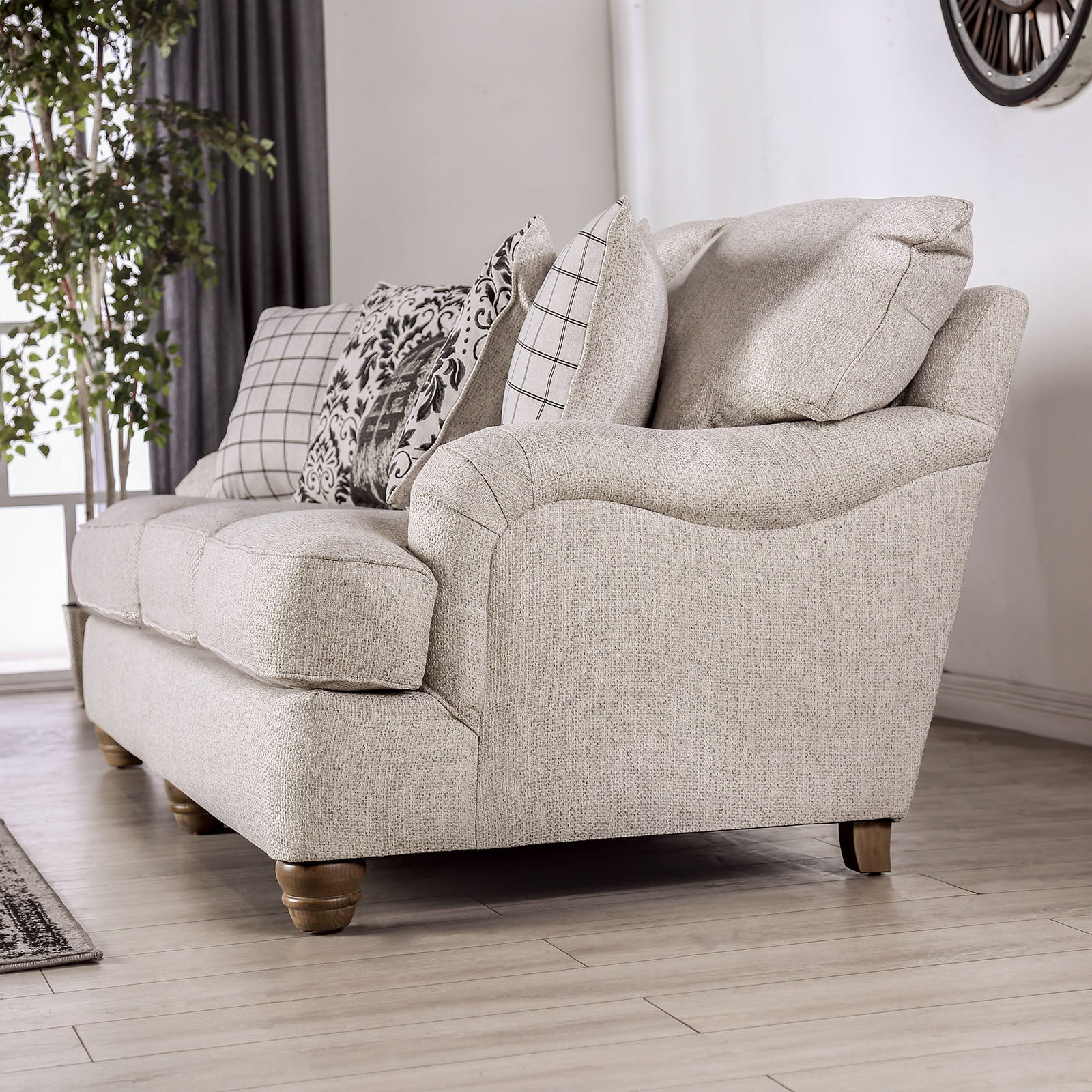 Mossley Ivory Sofa & Loveseat - Image 4