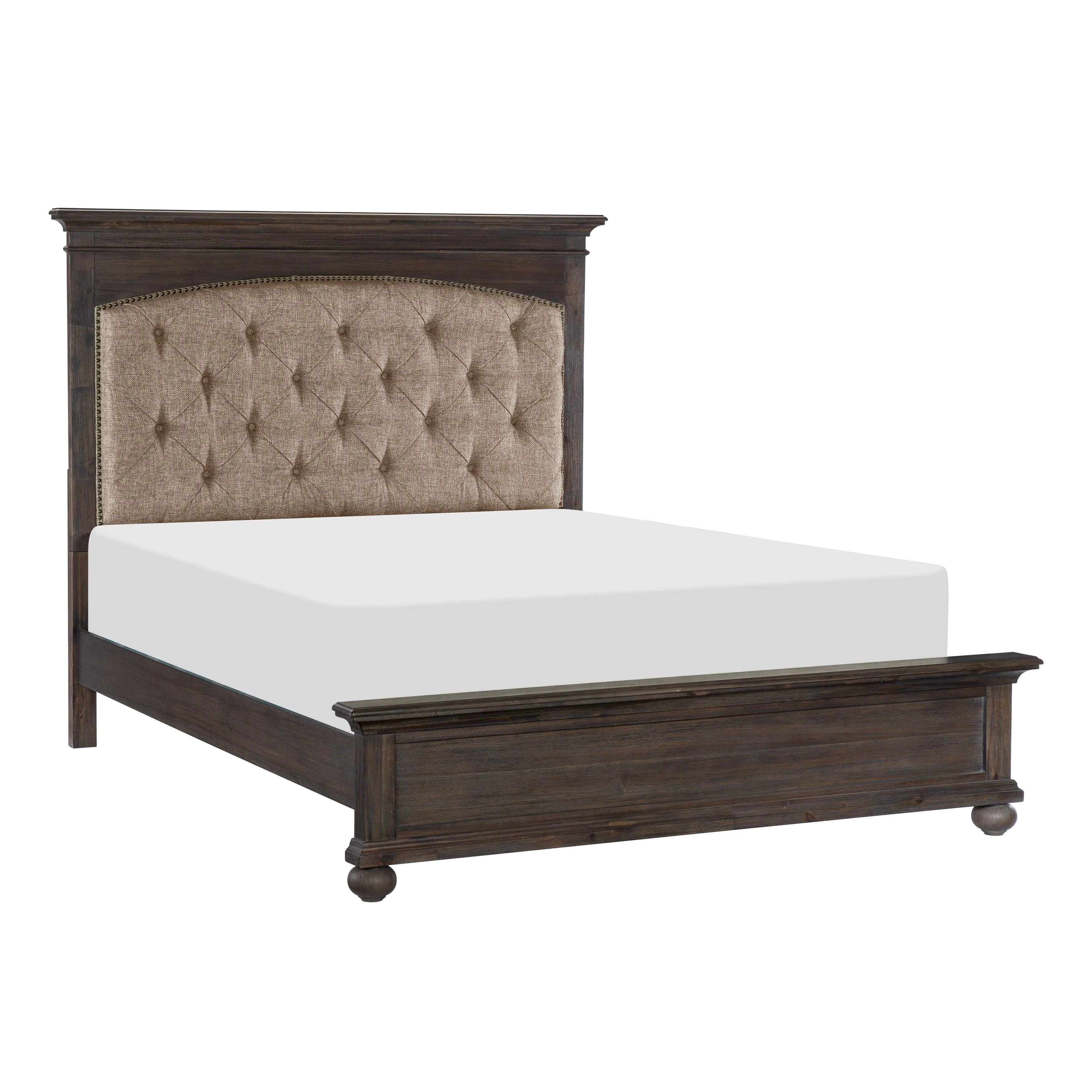 Motsinger Brown Queen Upholstered Panel Bed - Image 6