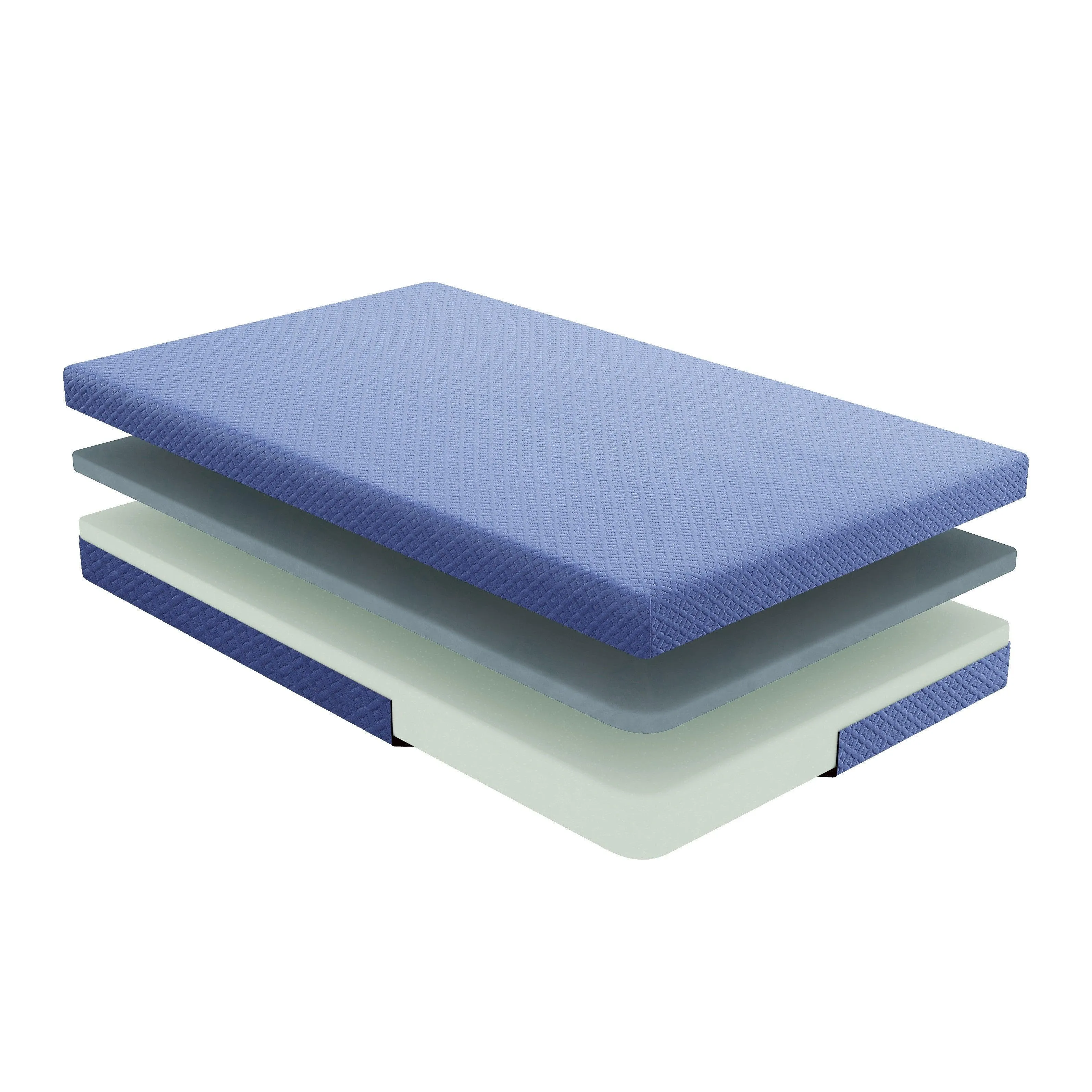 MT-PG07BLT 7" Blue Twin Gel-Infused Memory Foam Mattress Set - Image 3