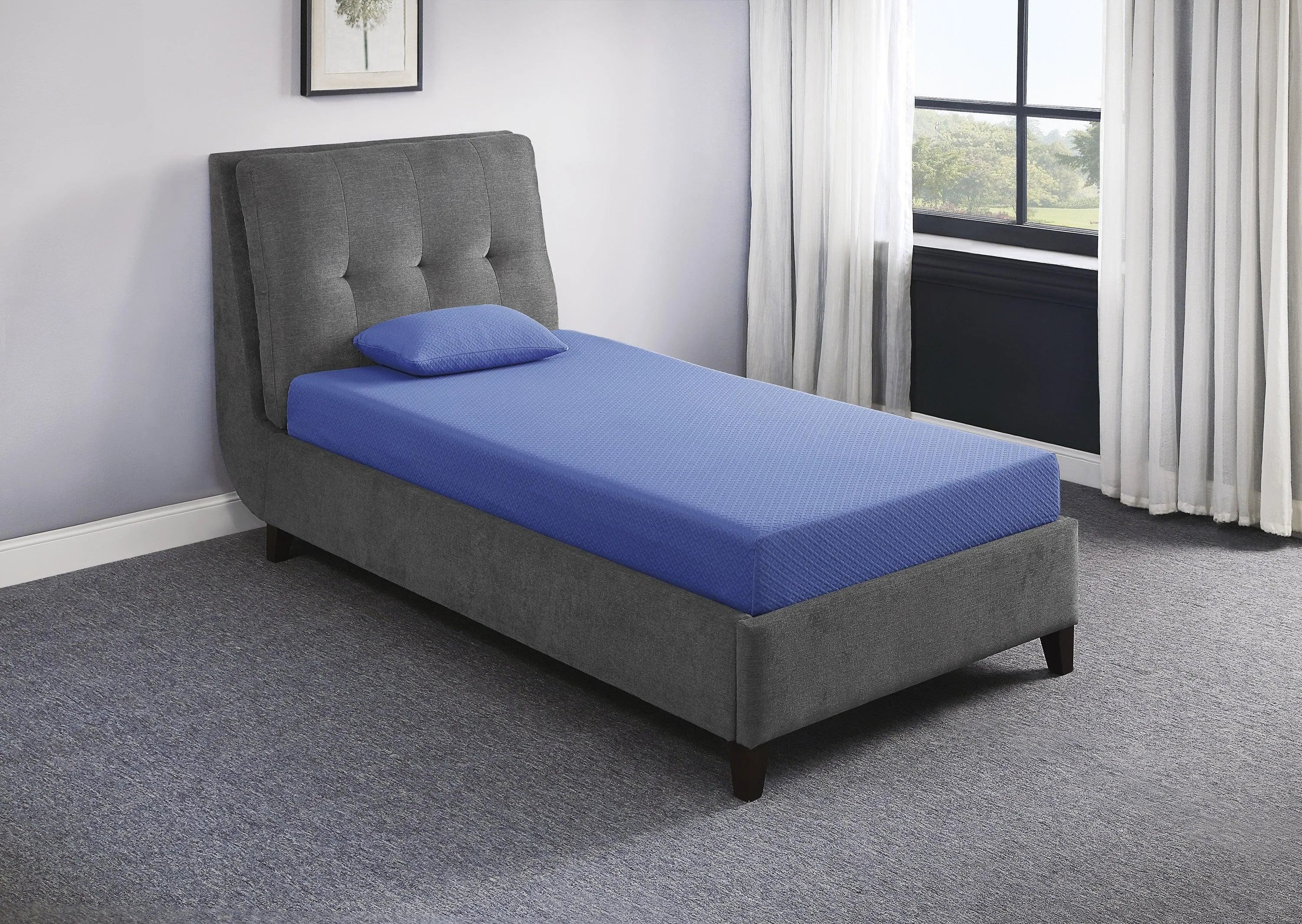 MT-PG07BLT 7" Blue Twin Gel-Infused Memory Foam Mattress Set - Image 7