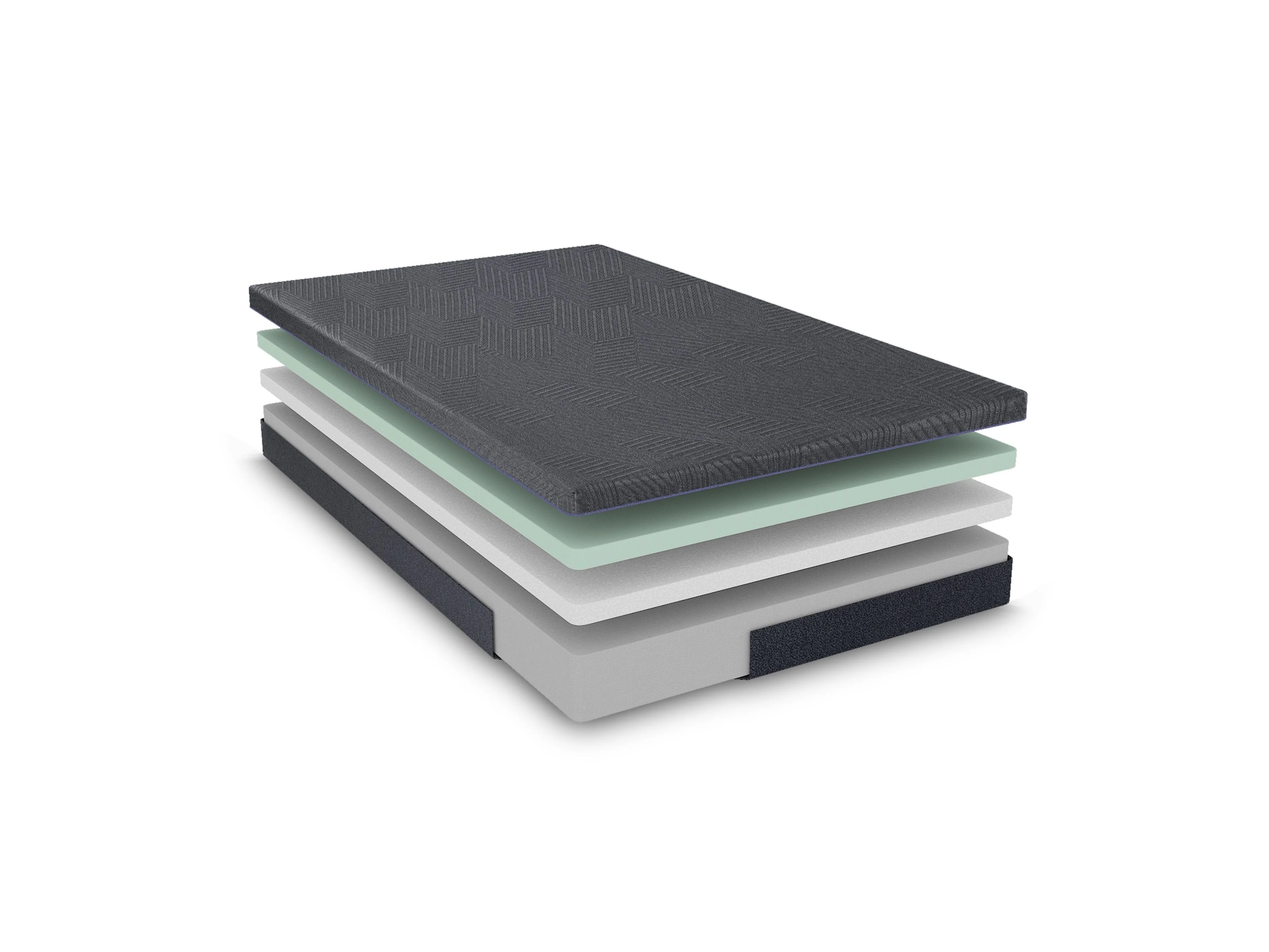 MT-UNG11CK Gray 11" California King Green Tea Gel-Infused Memory Foam Mattress - Image 3