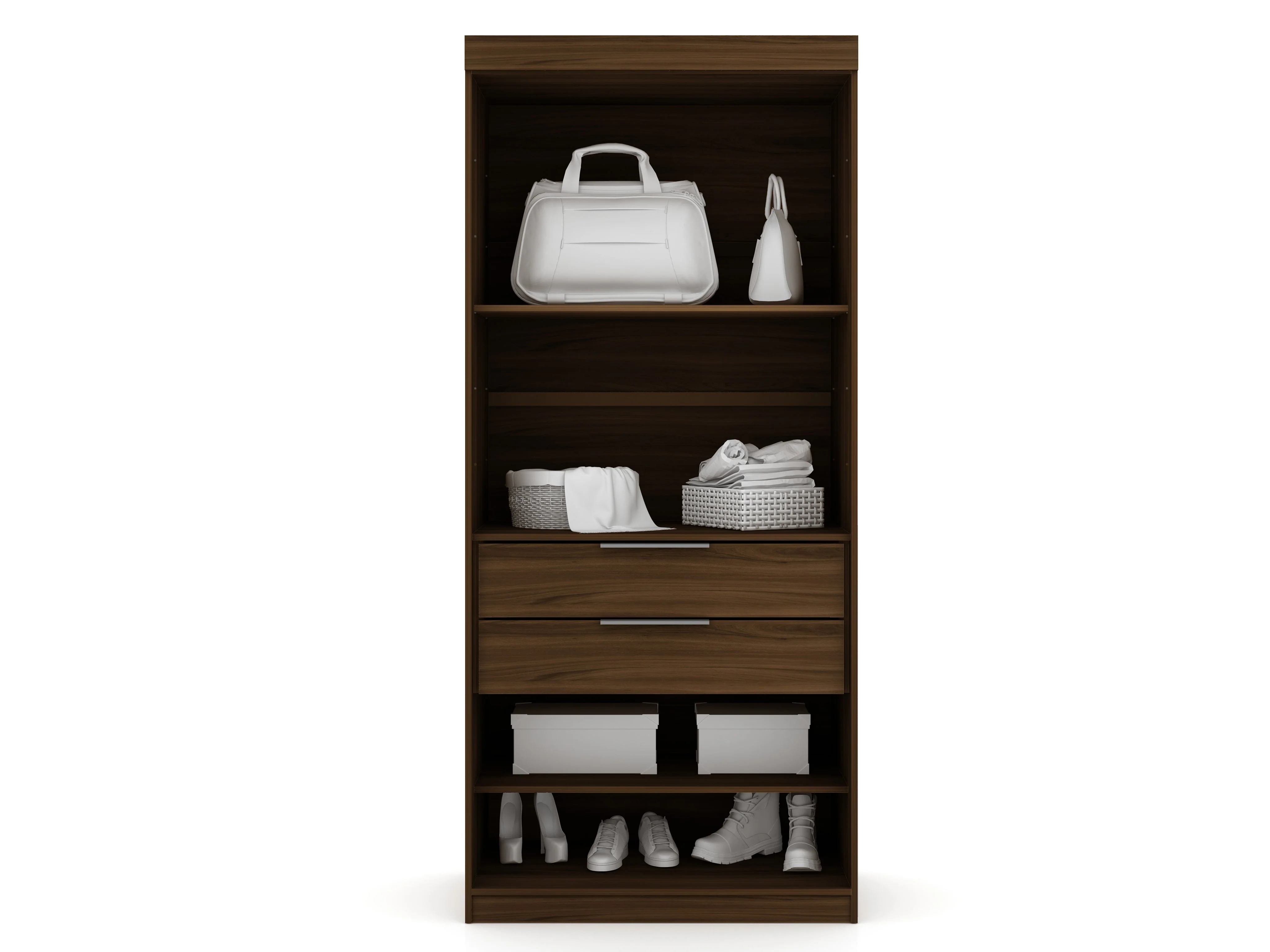 Mulberry 2.0 Wardrobe Closet in Brown (set of 2) - Image 6