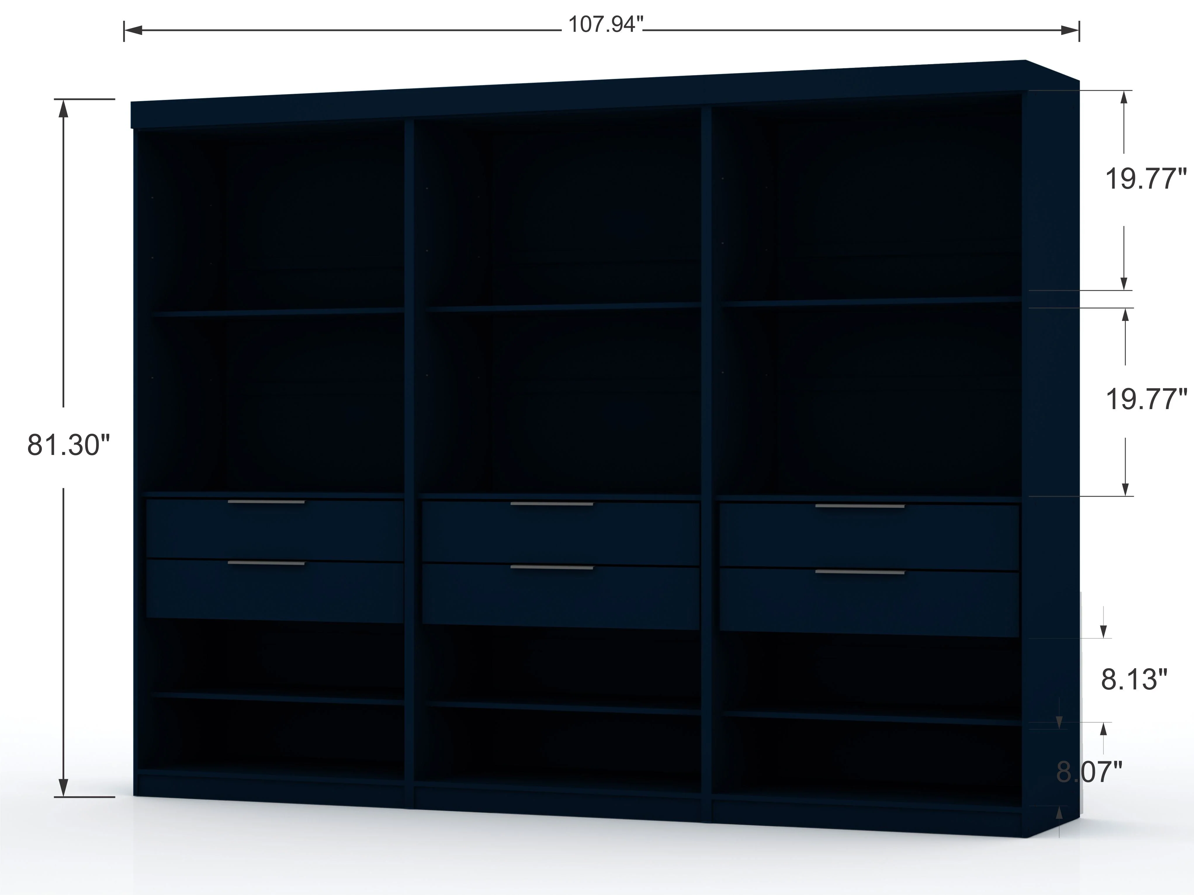 Mulberry 2.0 Wardrobe Closet in Tatiana Midnight Blue (set of 3) - Image 3