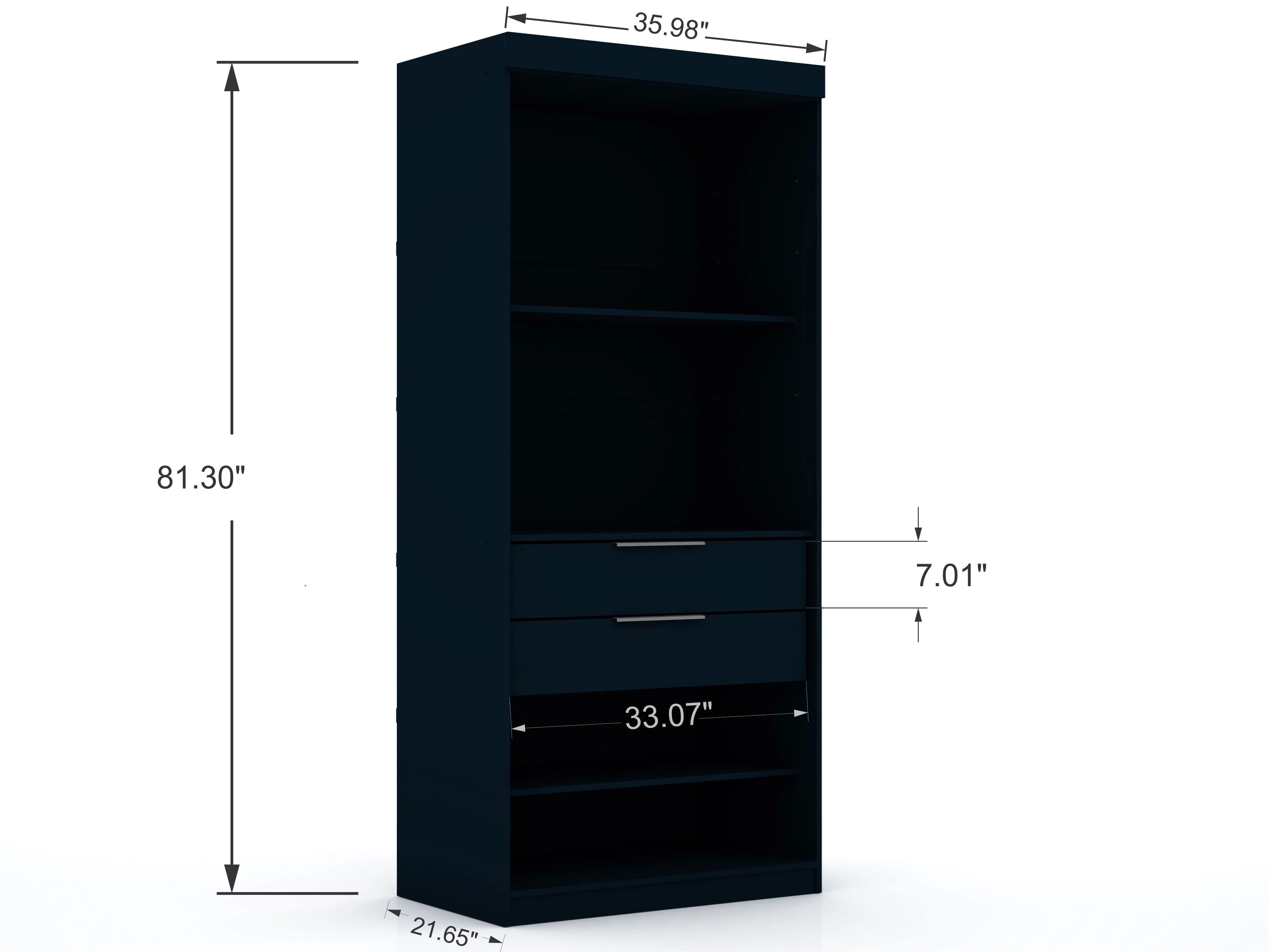 Mulberry 2.0 Wardrobe Closet in Tatiana Midnight Blue (set of 3) - Image 5