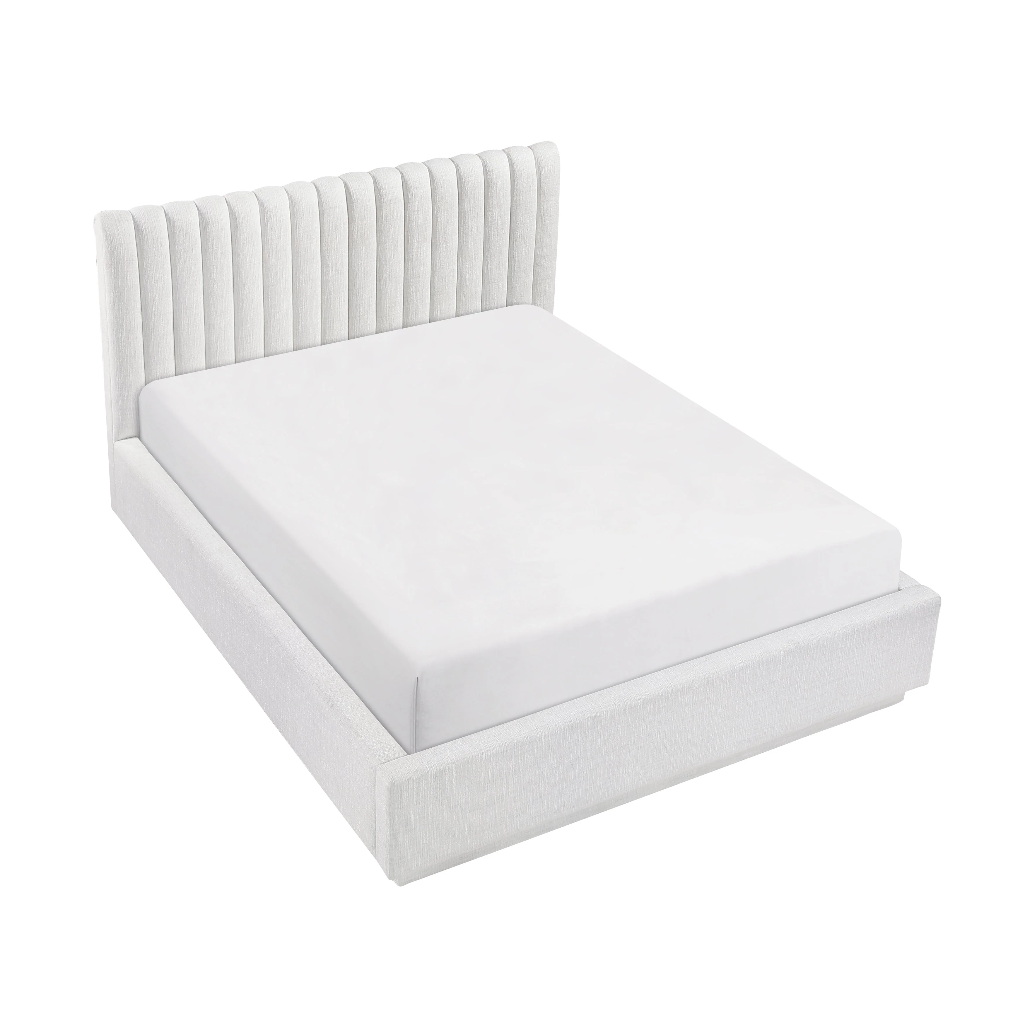 Mulvane Natural Queen Upholstered Platform Bed - Image 4