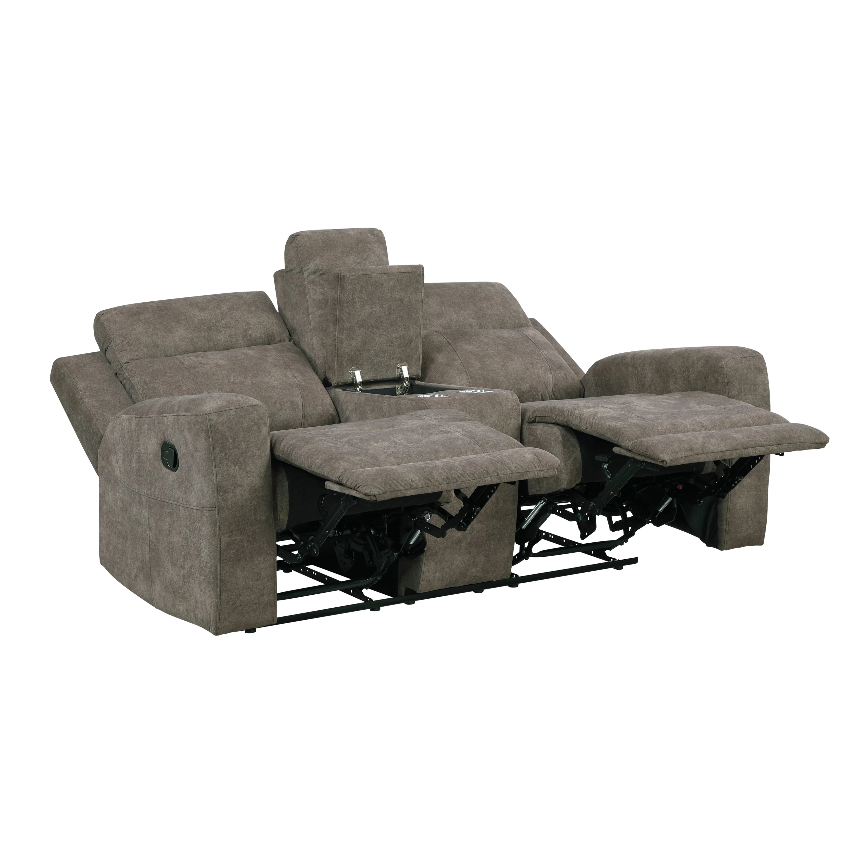 Muncie Brown Double Reclining Living Room Set - Image 9