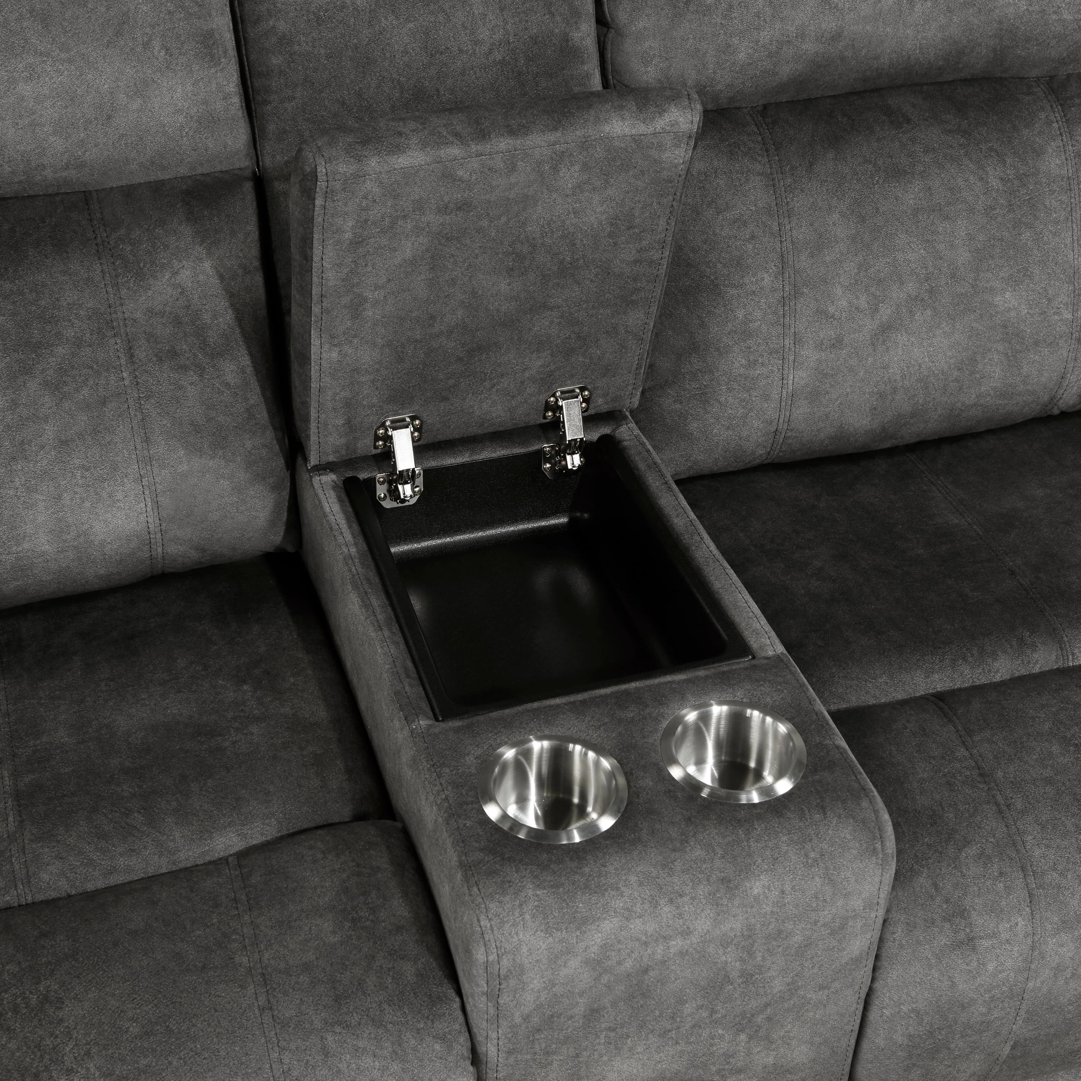 Muncie Brownish Gray Double Reclining Living Room Set - Image 10