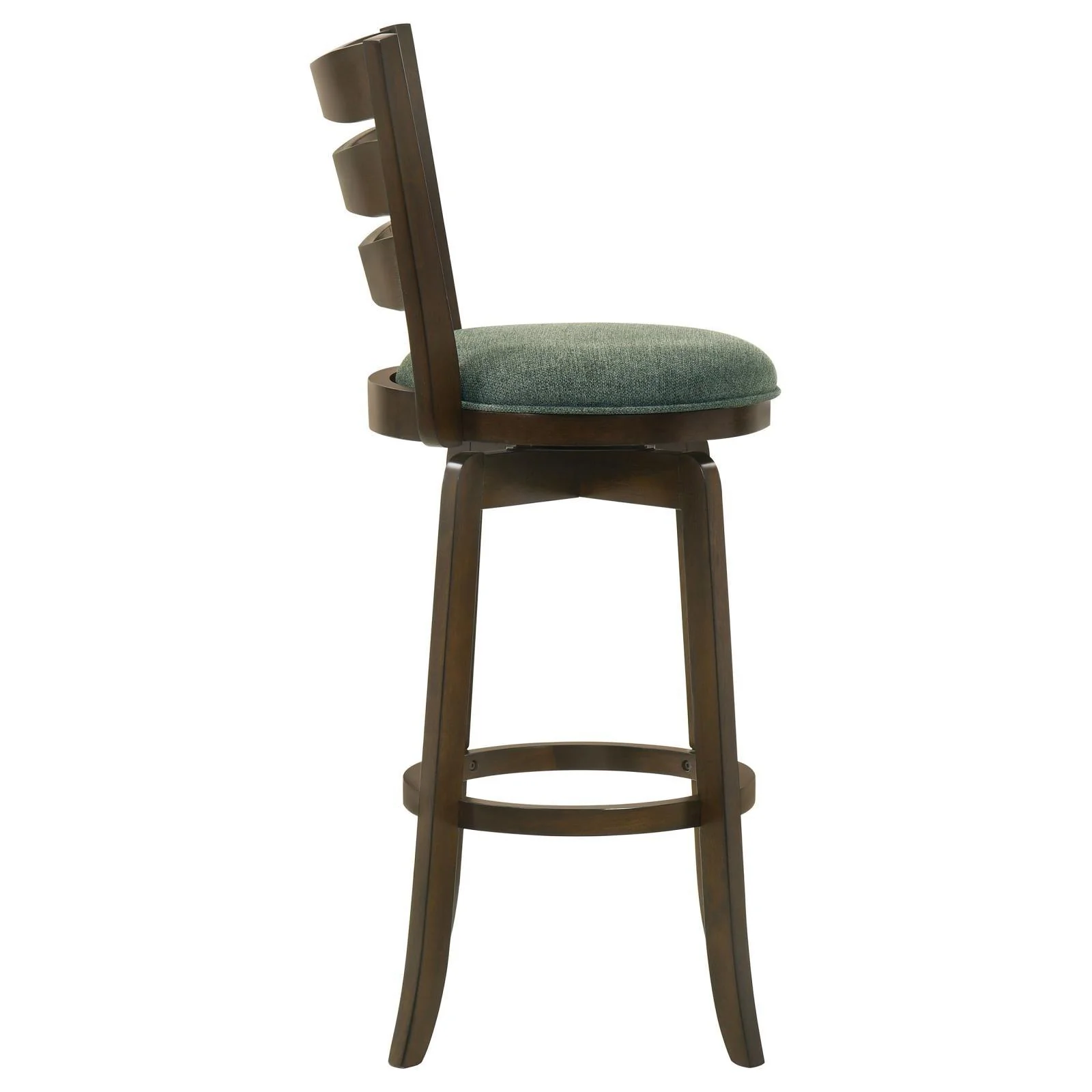 Murphy Dark Cherry and Hunter Green Ladder Back Pub Height Swivel Bar Stool - Image 7