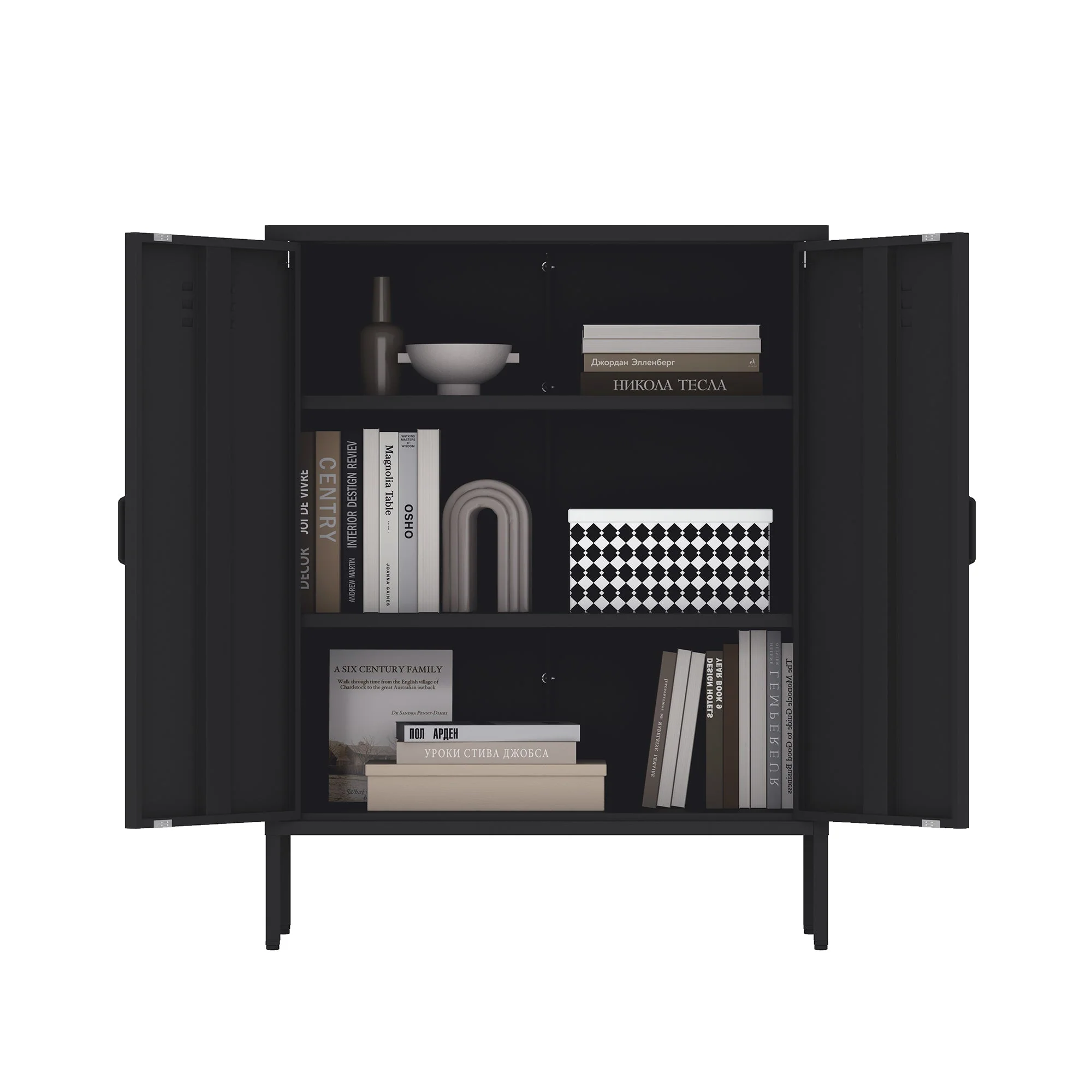 Naomi 31.5" Accent Cabinet in Black - Image 12