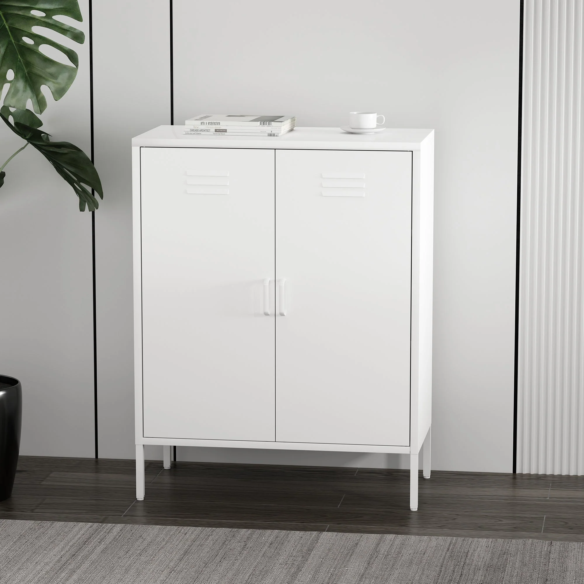 Naomi 31.5" Accent Cabinet in White - Image 2