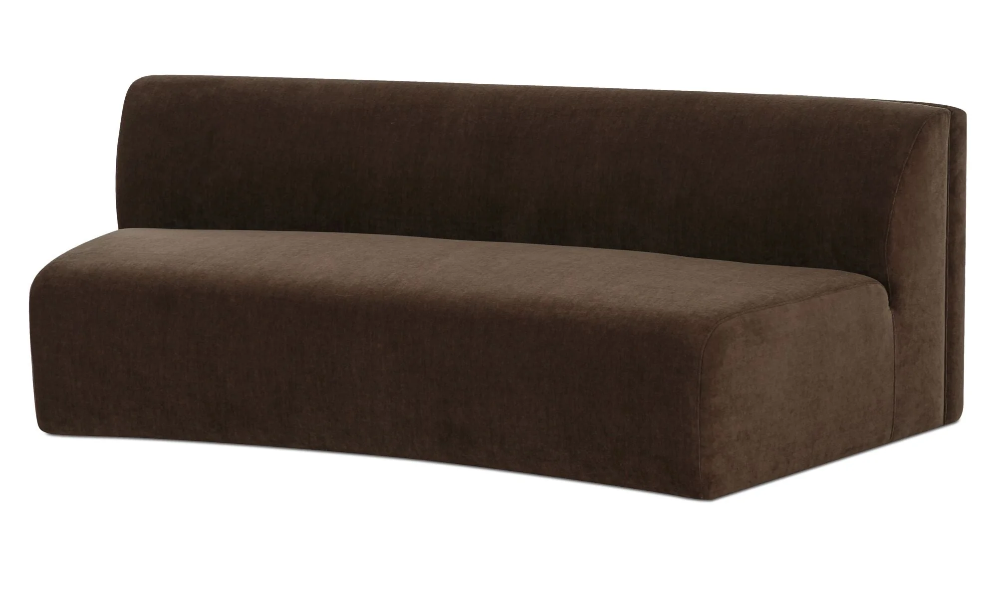 Naomi Concave Sofa Dark Brown - Image 2