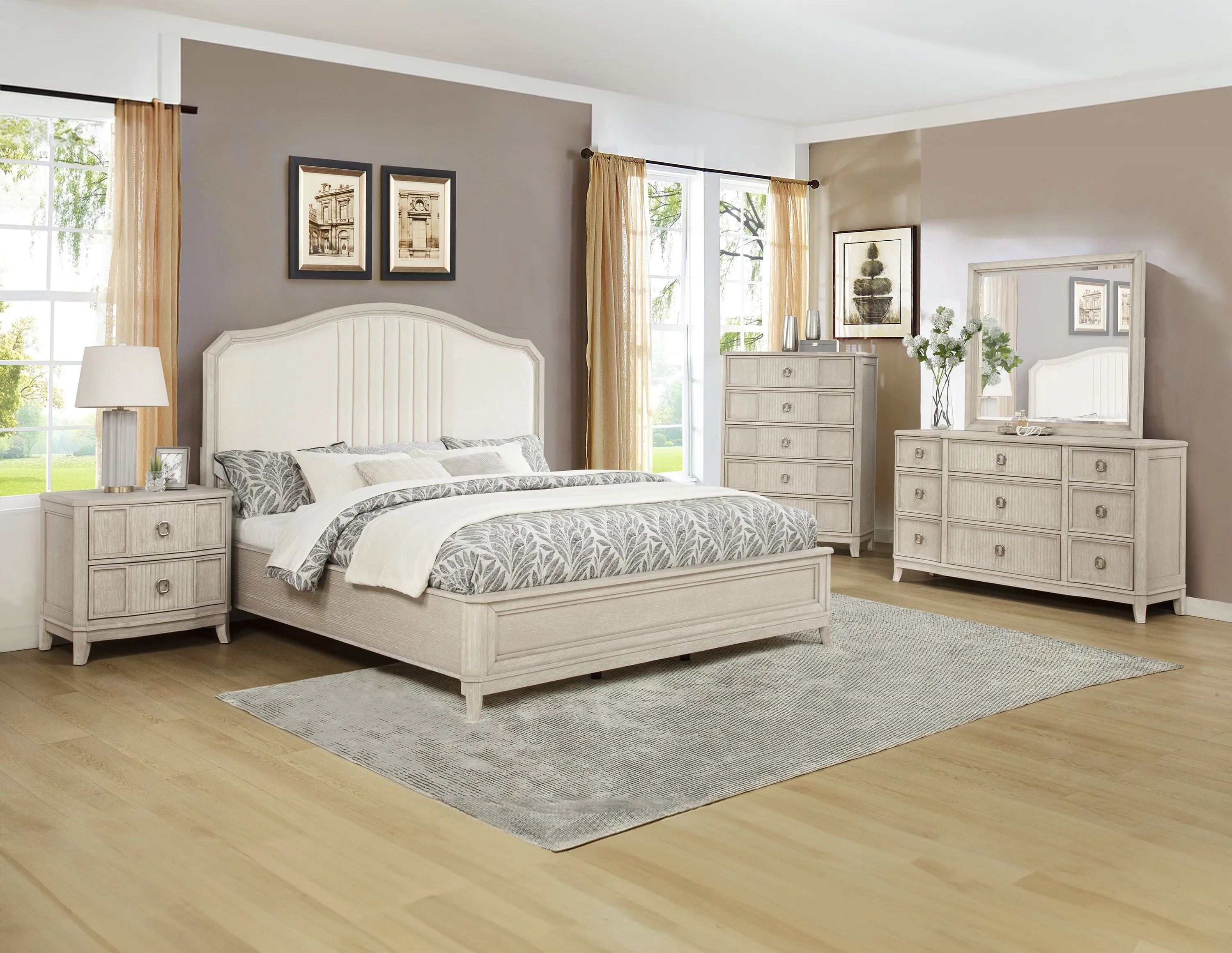 Napoli Natural Queen Panel Bed - Image 4