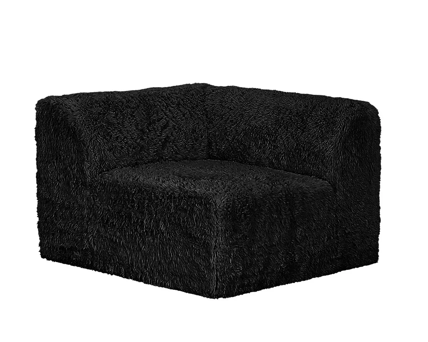 Nappi Black Compressed Foam L-Shape Sectional - Image 2