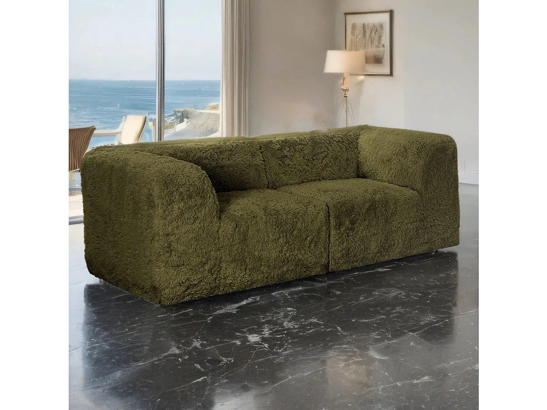 Nappi Olive Green Loveseat